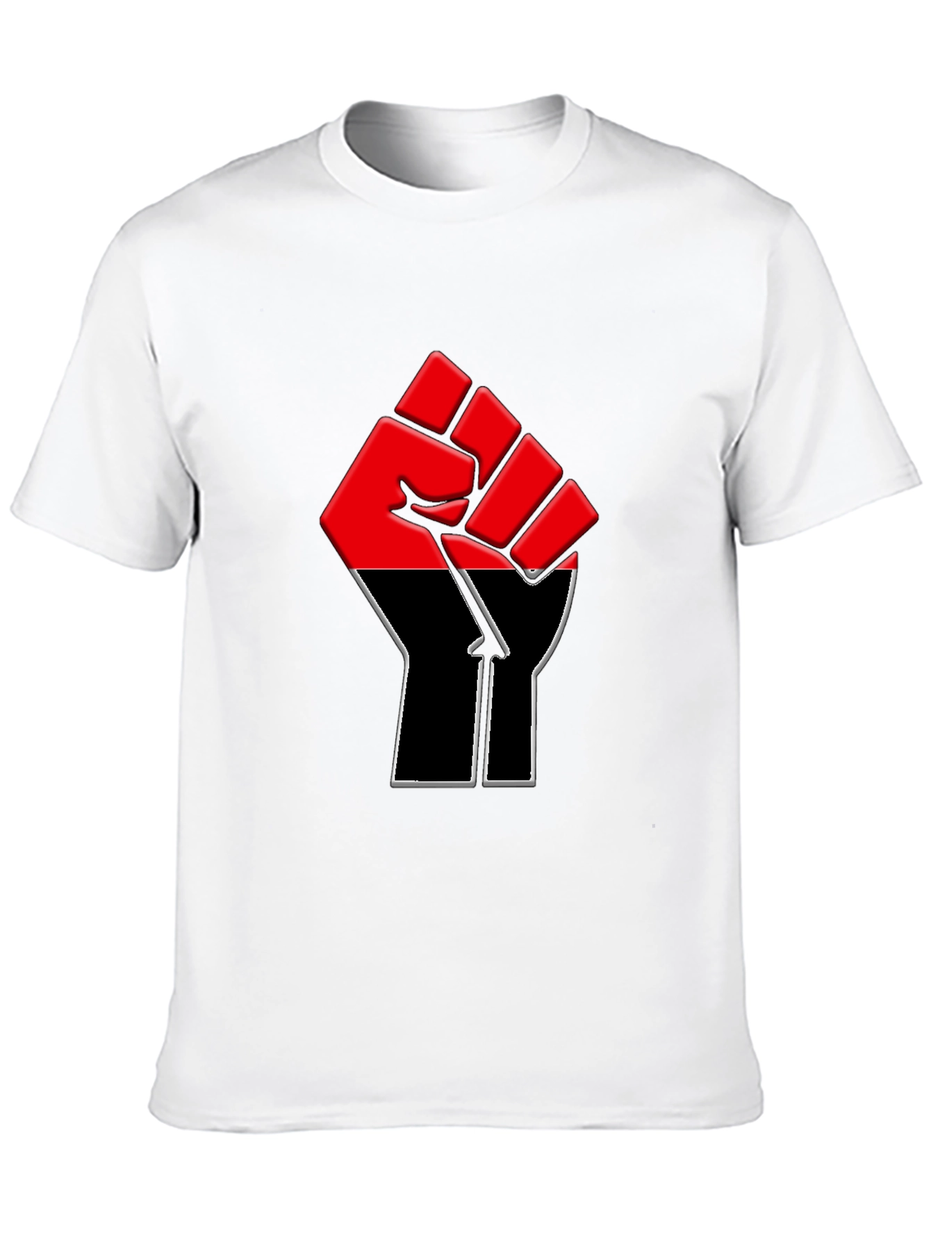 Red and Black Fist Graphic T-Shirt - Unisex
