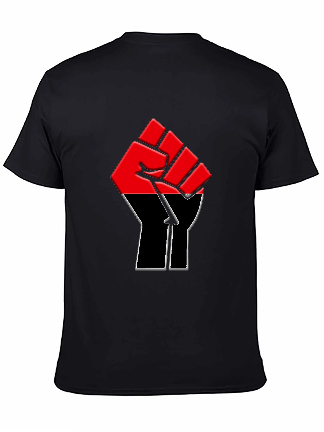 Red and Black Fist Graphic T-Shirt - Unisex