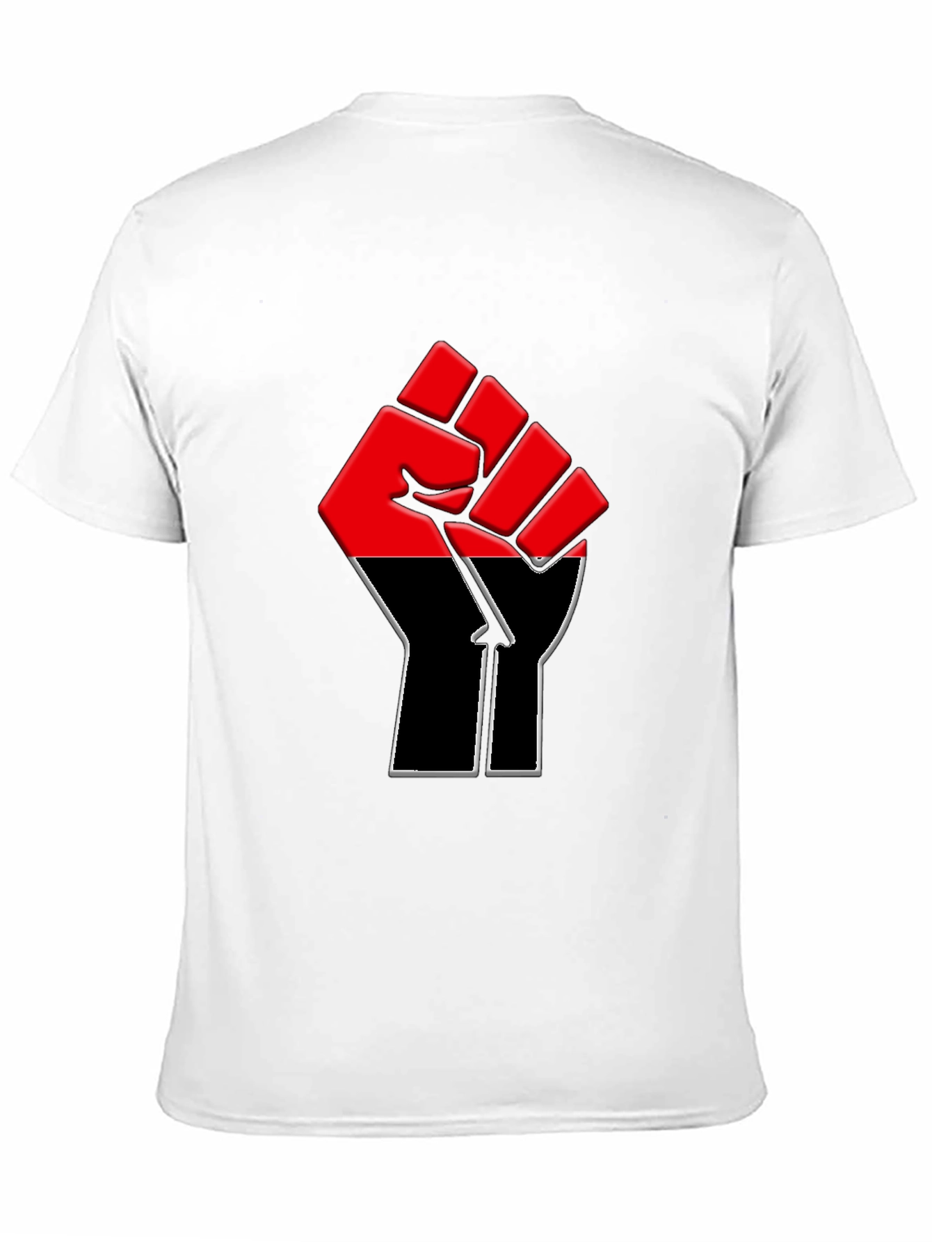 Red and Black Fist Graphic T-Shirt - Unisex