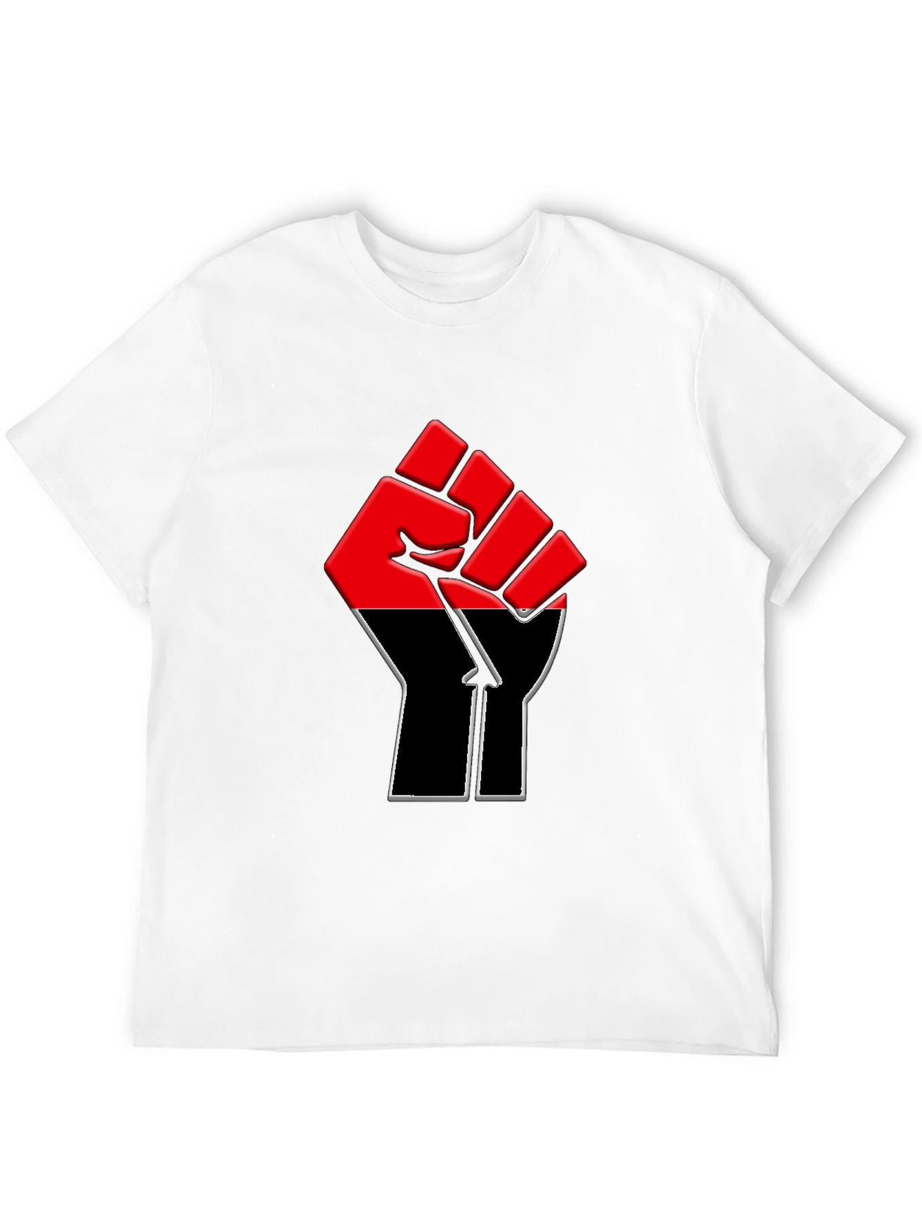 Red and Black Fist Graphic T-Shirt - Unisex