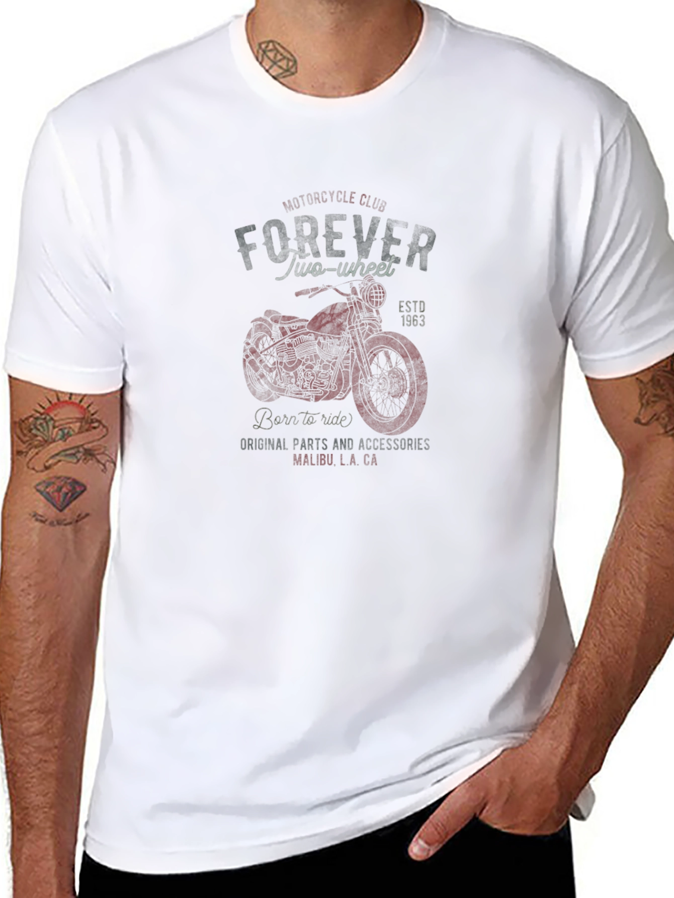 Forever Two-Wheel Motorcycle Club Graphic Tee