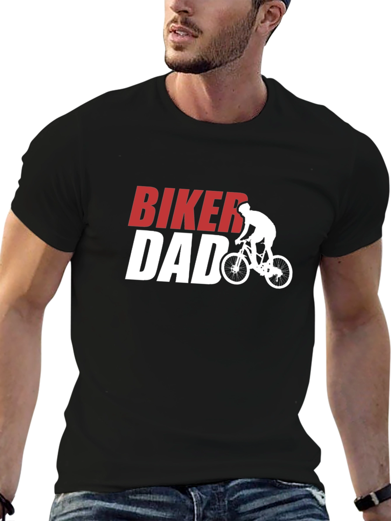 Biker Dad T-Shirt - Cycling Lover Fathers Day Gift