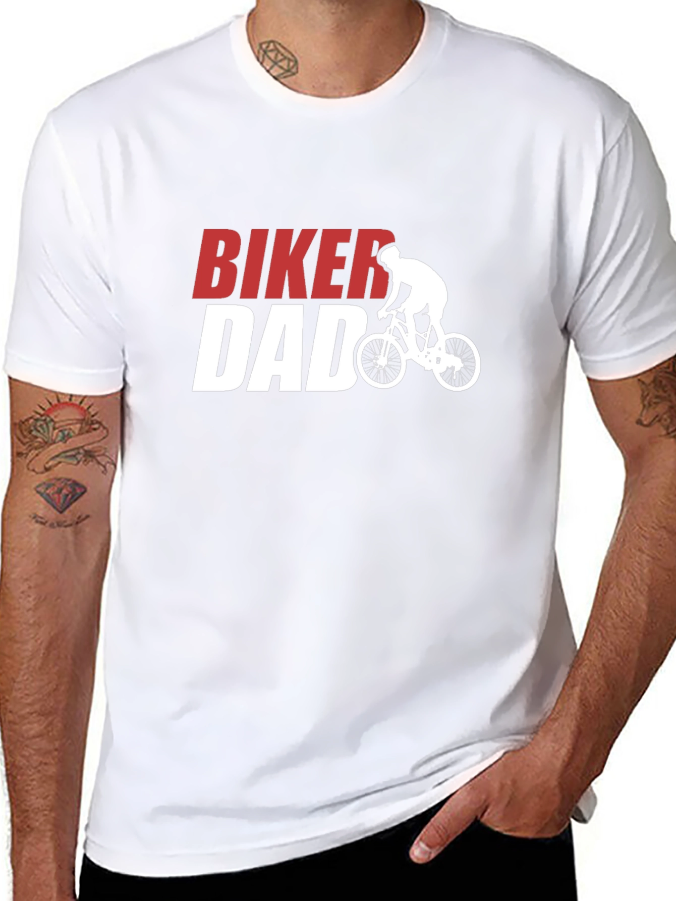 Biker Dad T-Shirt - Cycling Lover Fathers Day Gift