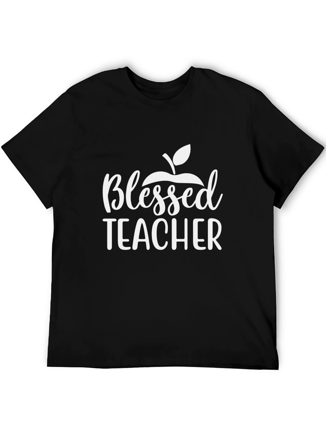 Blessed Teacher Graphic Tee - Black Cotton T-Shirt