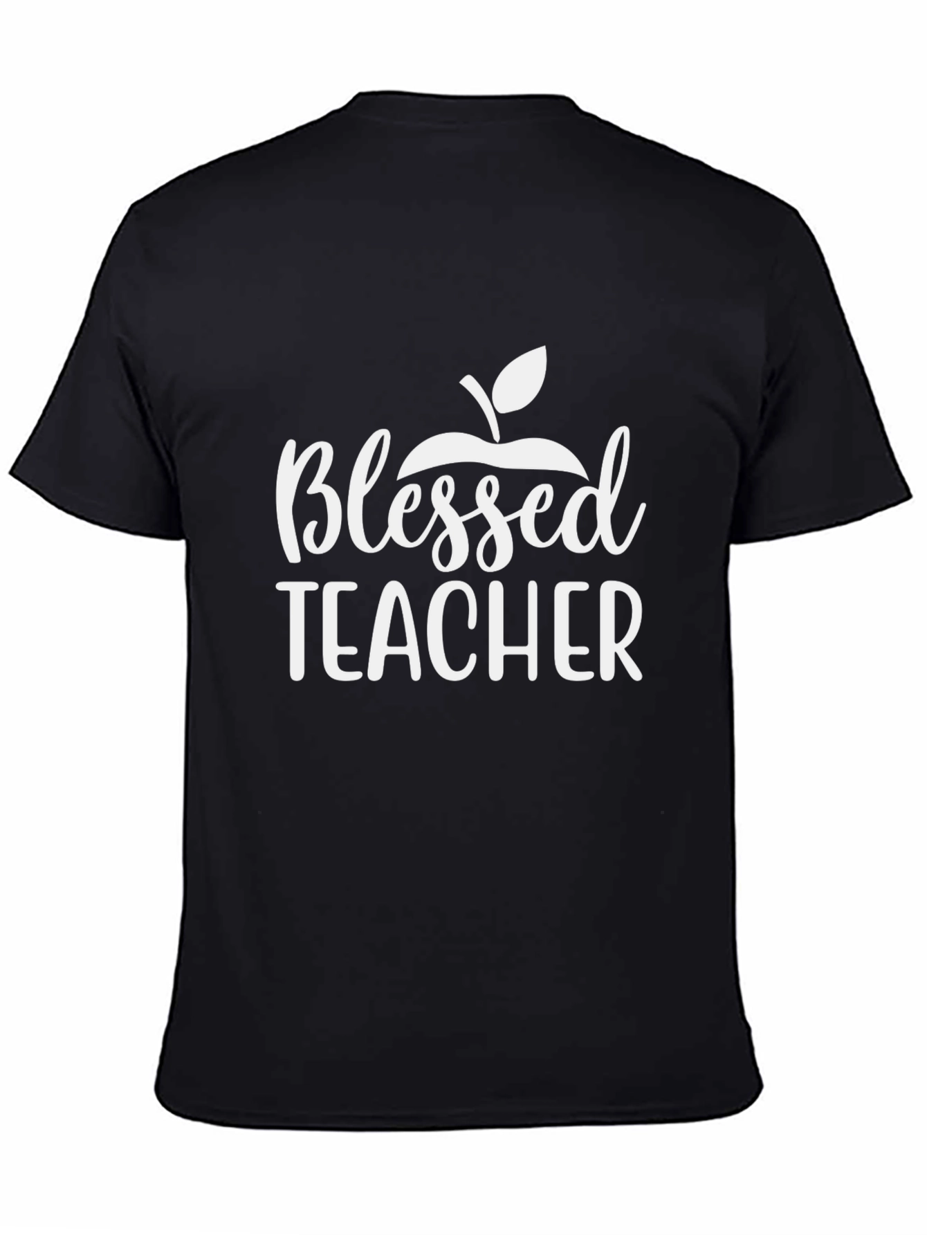 Blessed Teacher Graphic Tee - Black Cotton T-Shirt