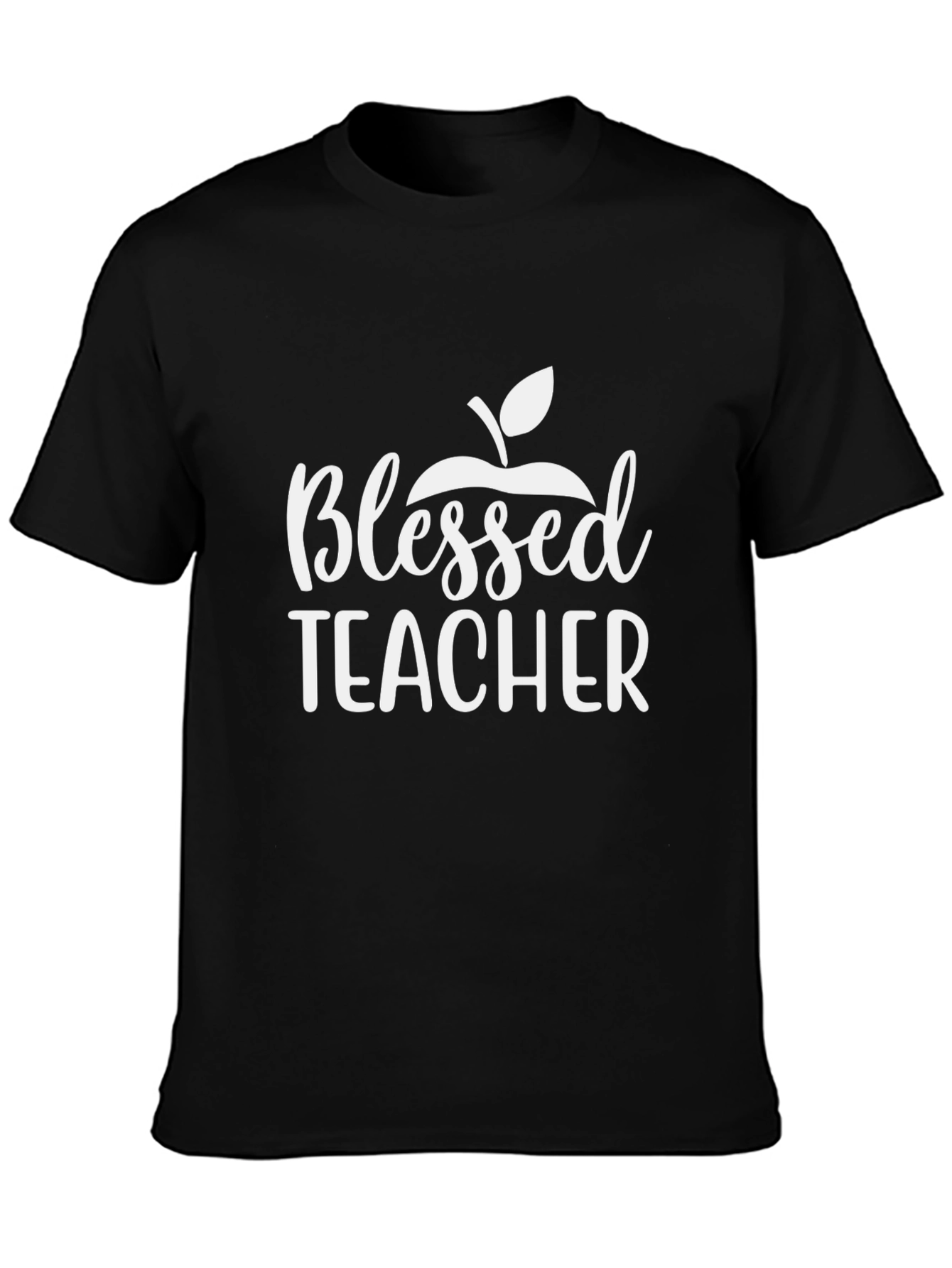 Blessed Teacher Graphic Tee - Black Cotton T-Shirt
