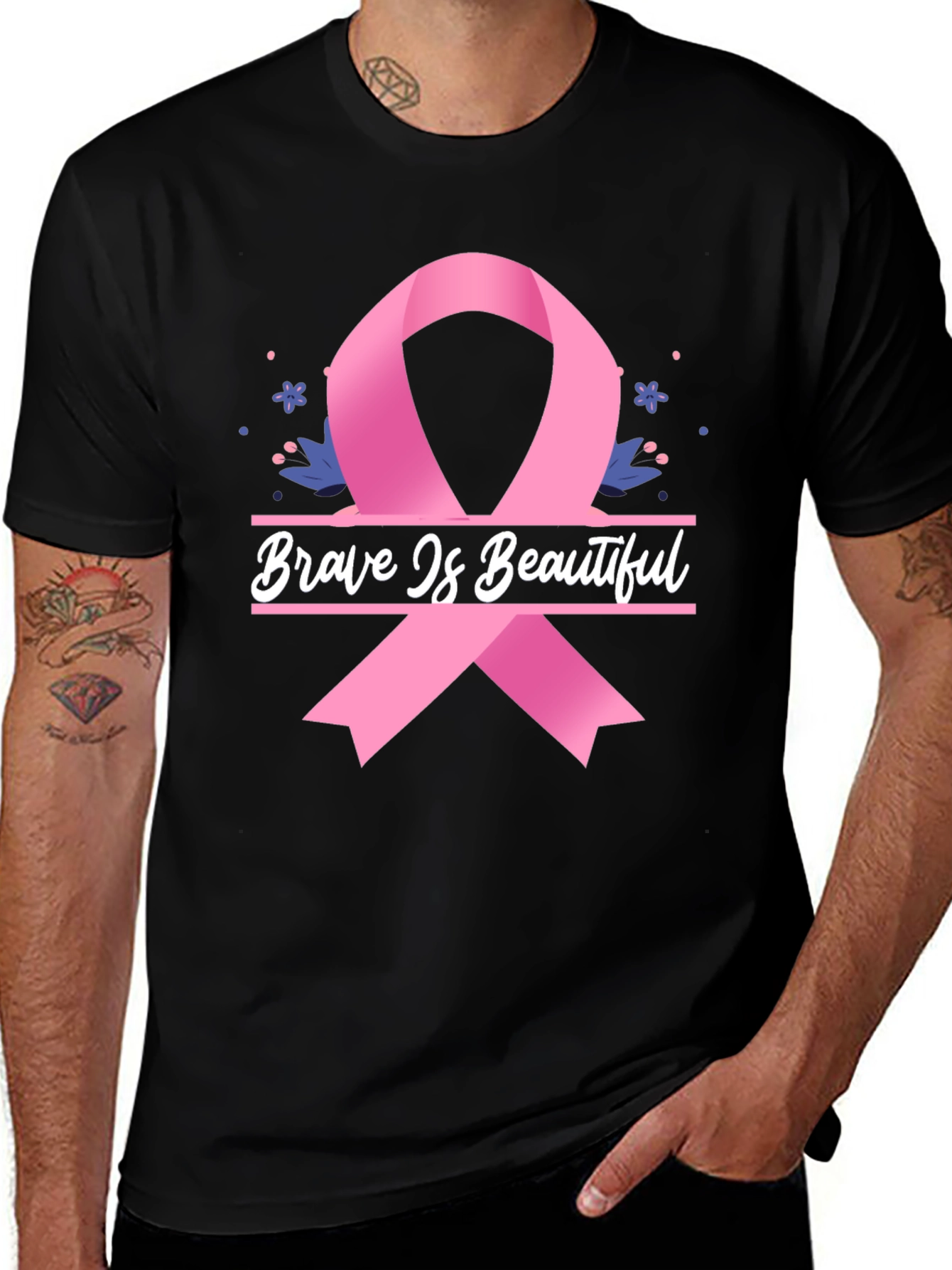 Brave is Beautiful Breast Cancer Awareness Tee