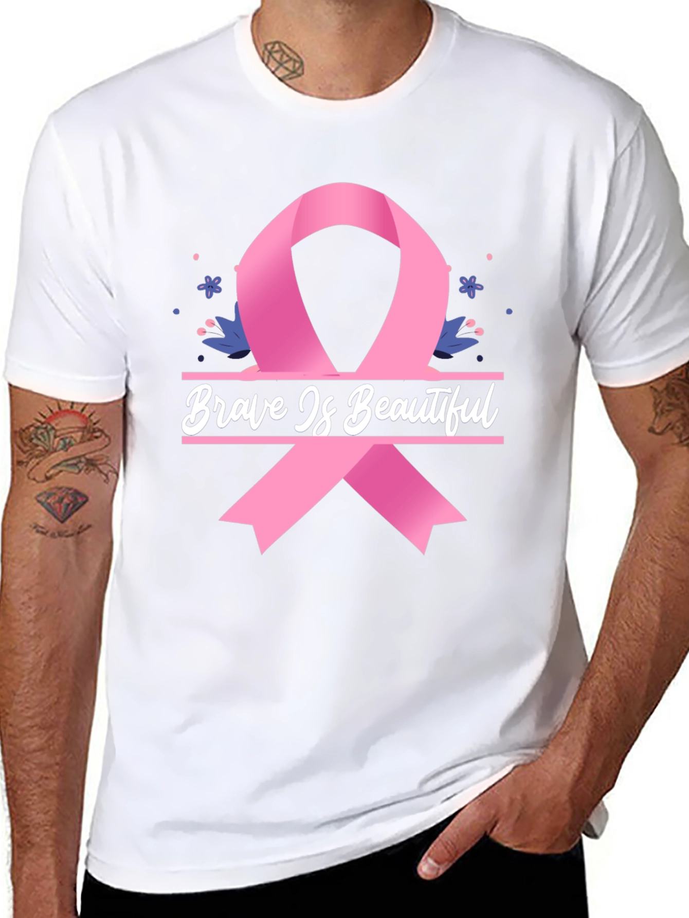 Brave is Beautiful Breast Cancer Awareness Tee