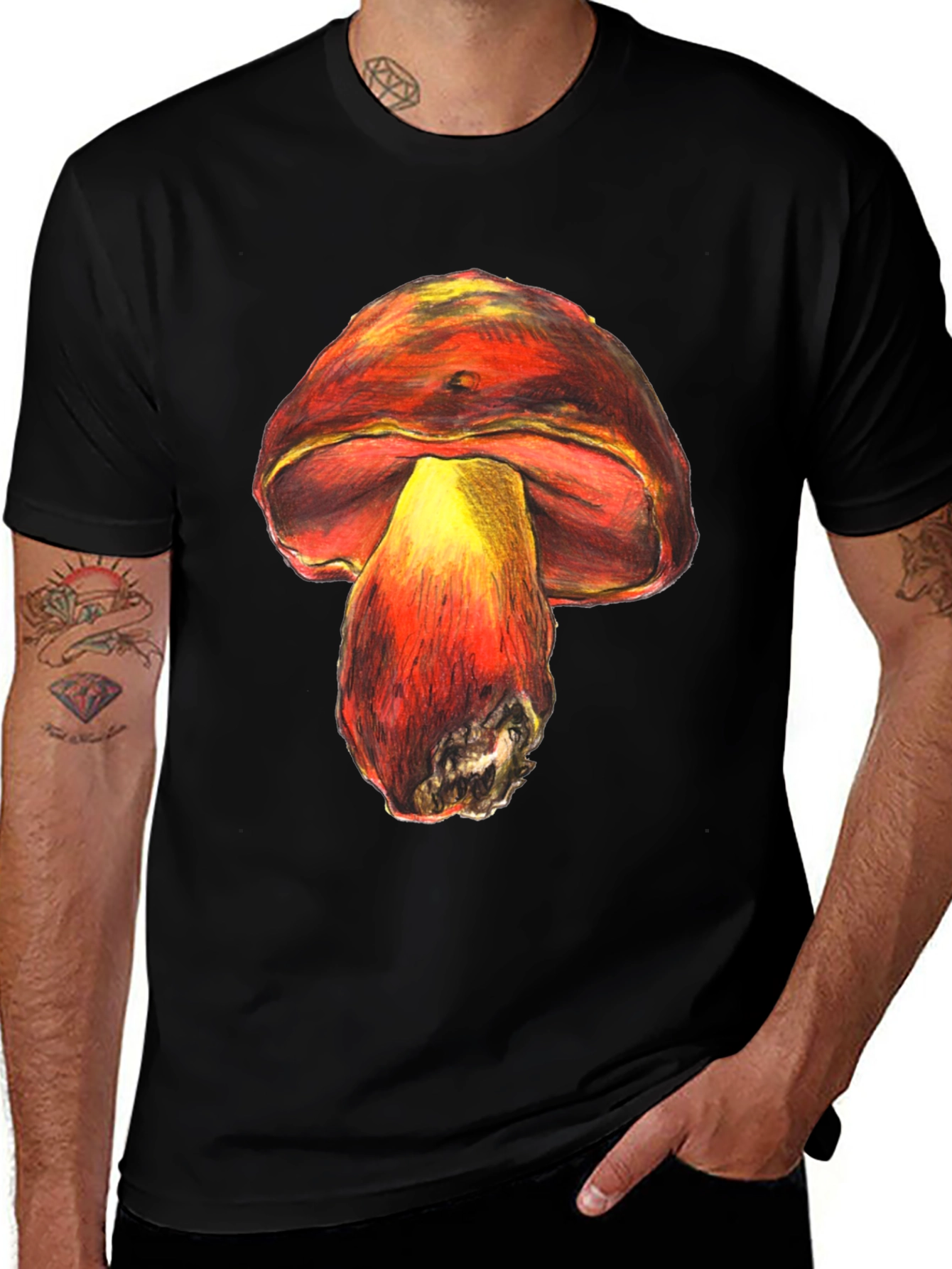 Mushroom Graphic Tee - Unique Unisex Design