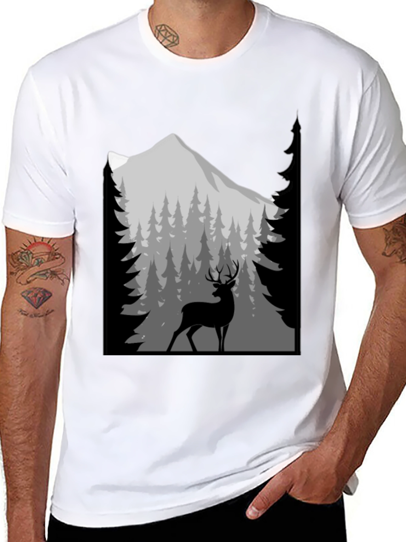 Deer Mountain Graphic T-Shirt