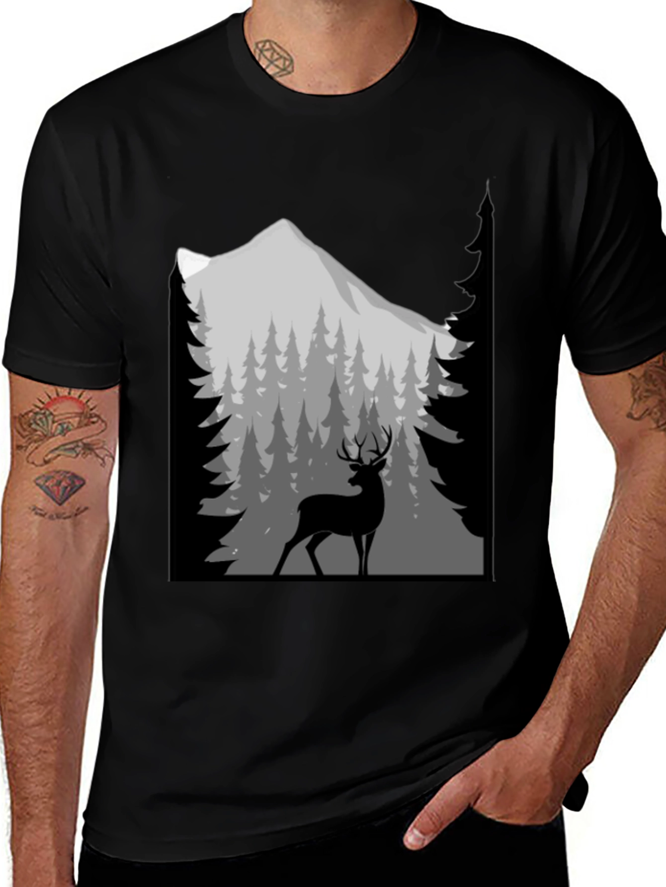 Deer Mountain Graphic T-Shirt