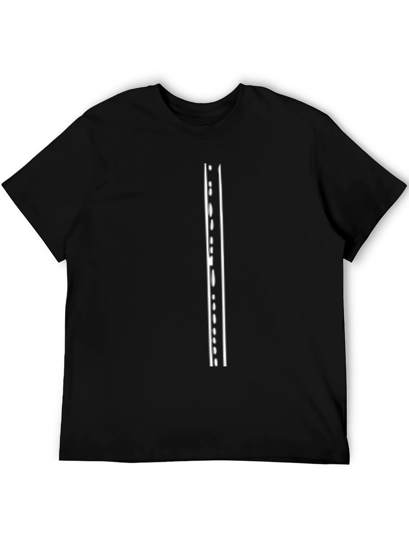 Road Line Black Tee - Straight Path Graphic