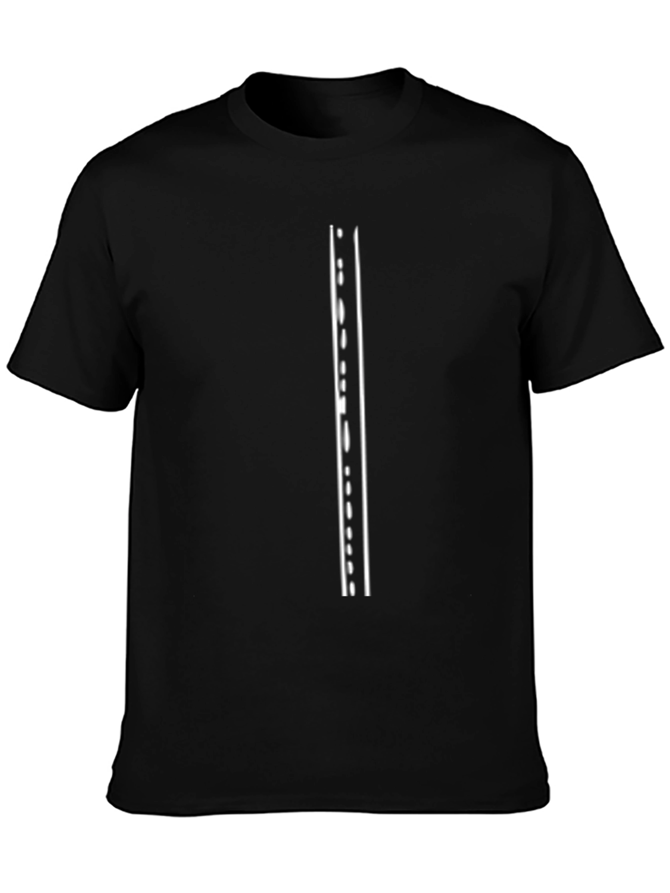 Road Line Black Tee - Straight Path Graphic
