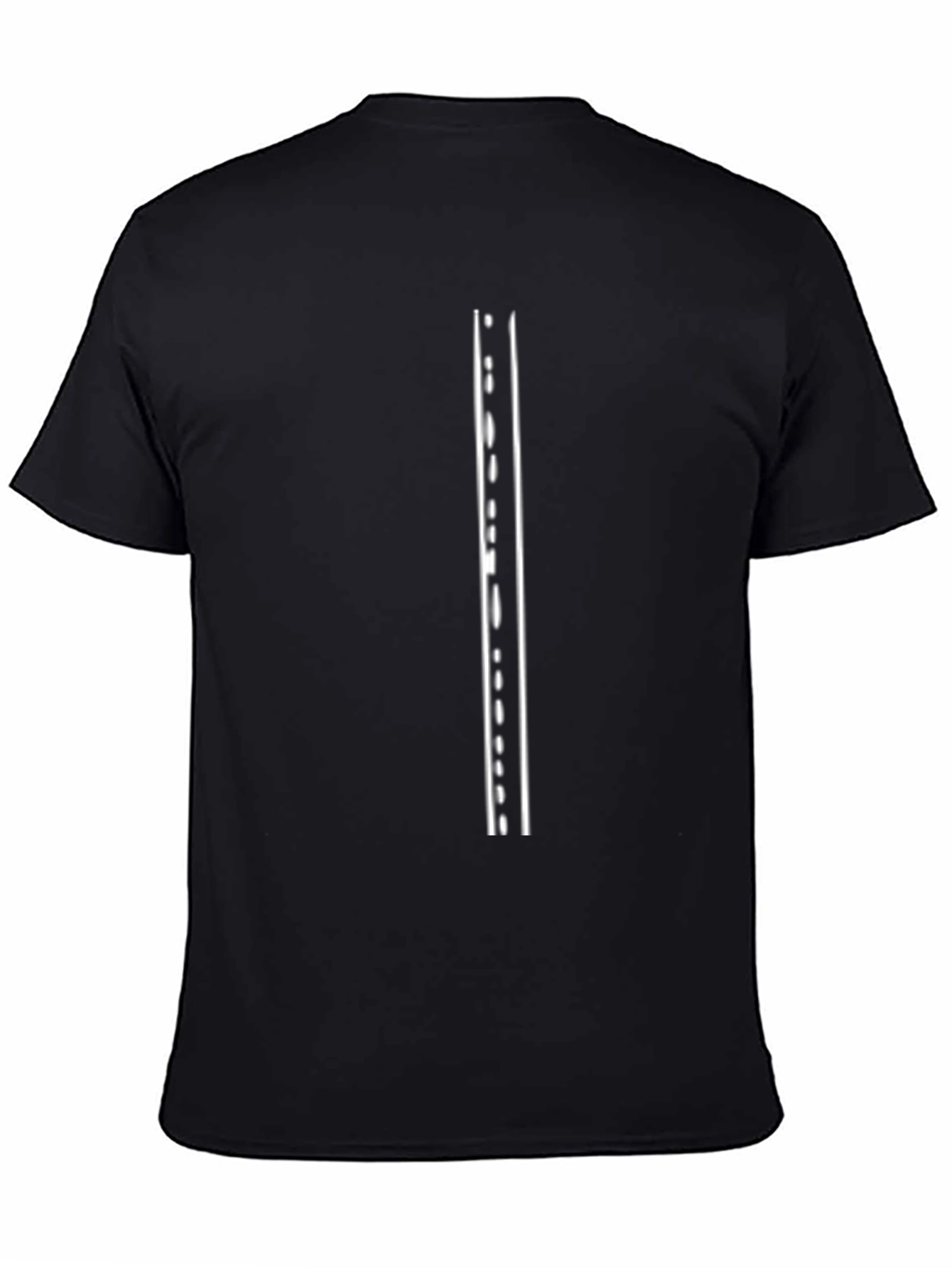 Road Line Black Tee - Straight Path Graphic