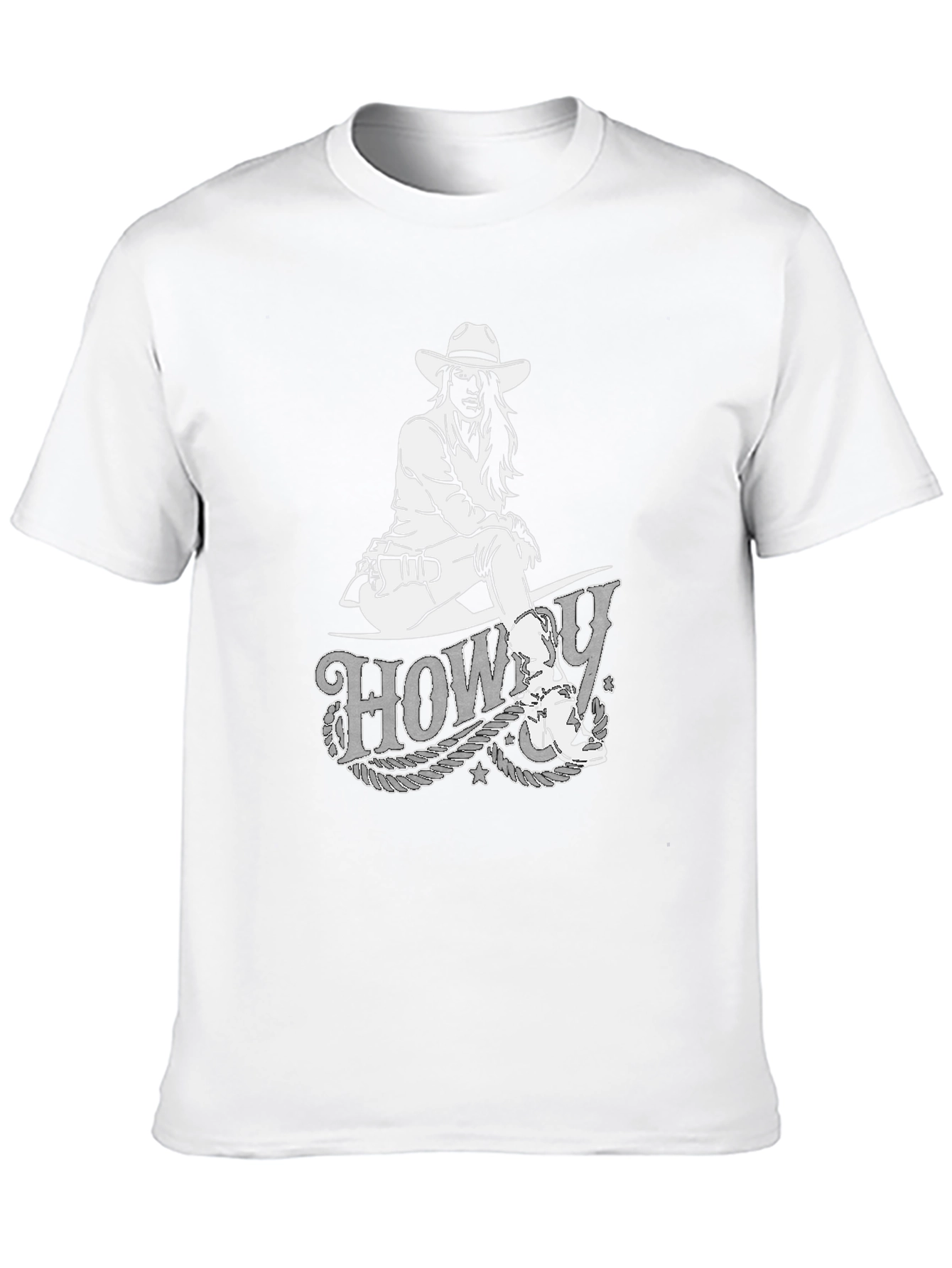 Howdy Cowgirl Graphic Tee - Black Cotton T-Shirt