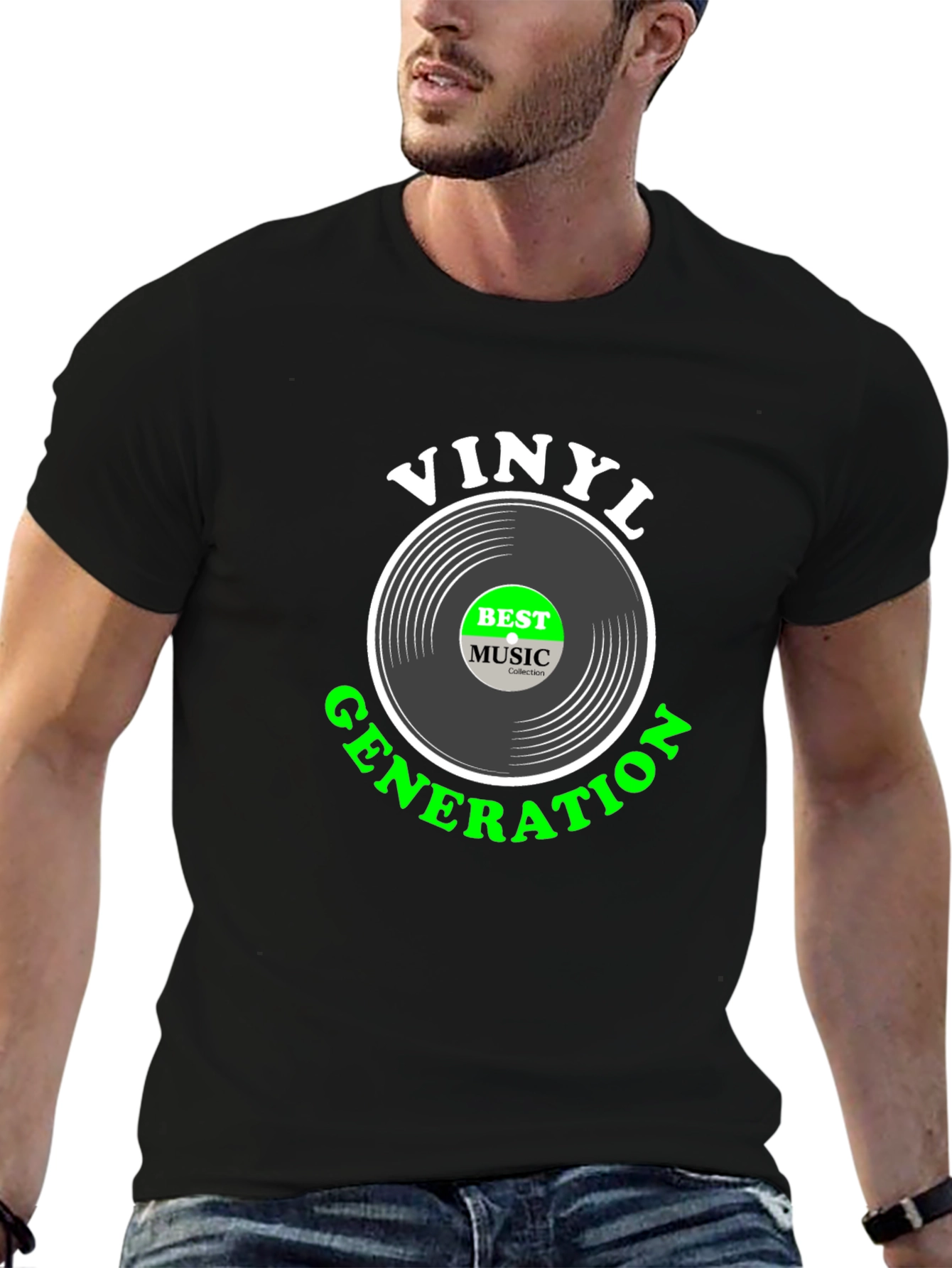 Vinyl Generation Black T-Shirt