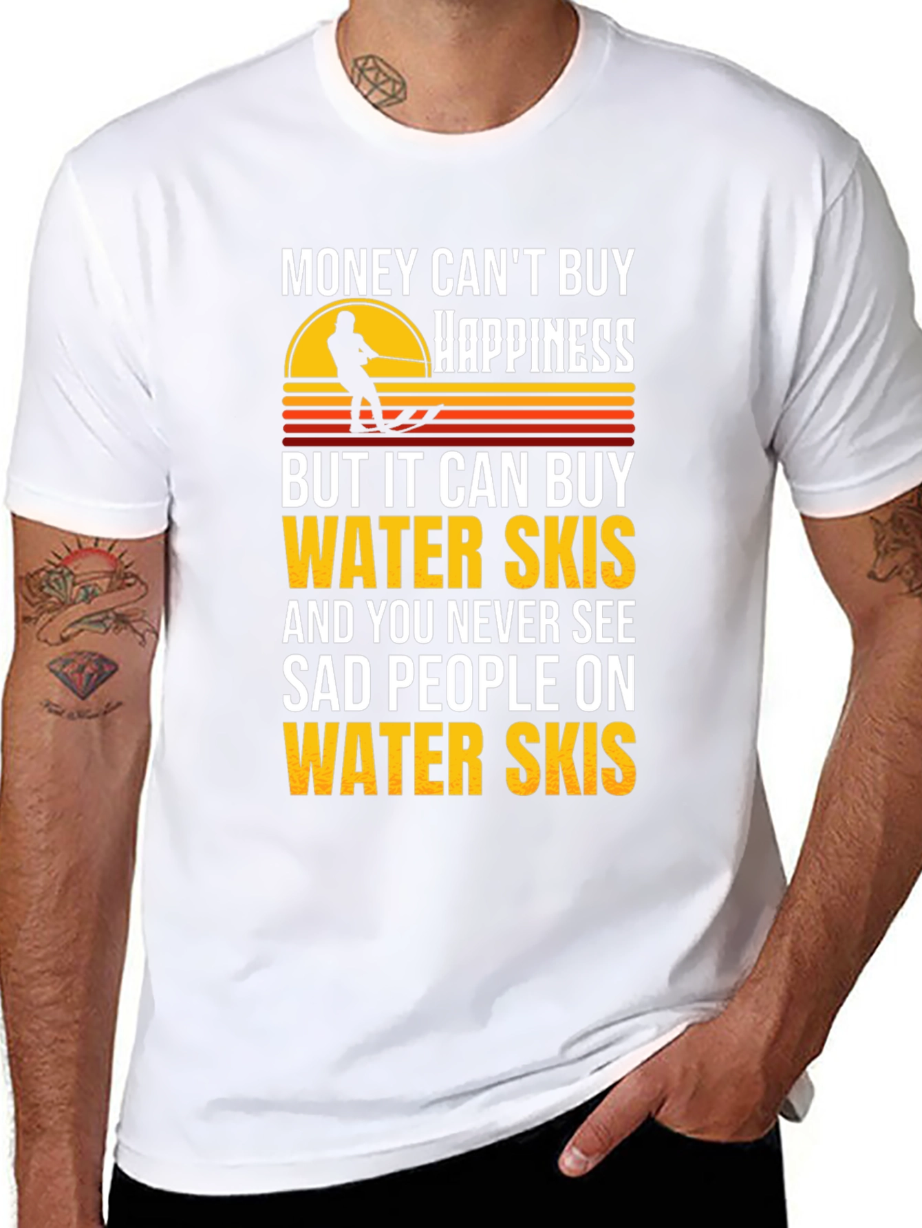 Water Skis Happiness Graphic T-Shirt