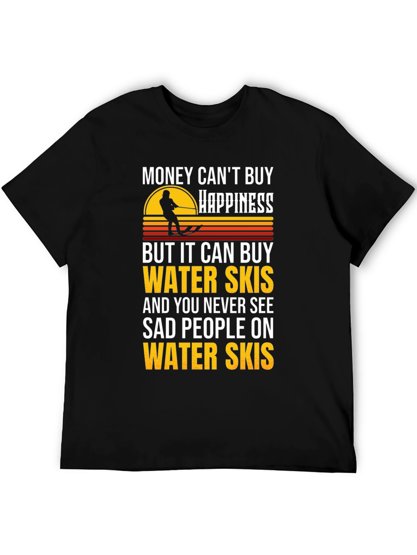 Water Skis Happiness Graphic T-Shirt