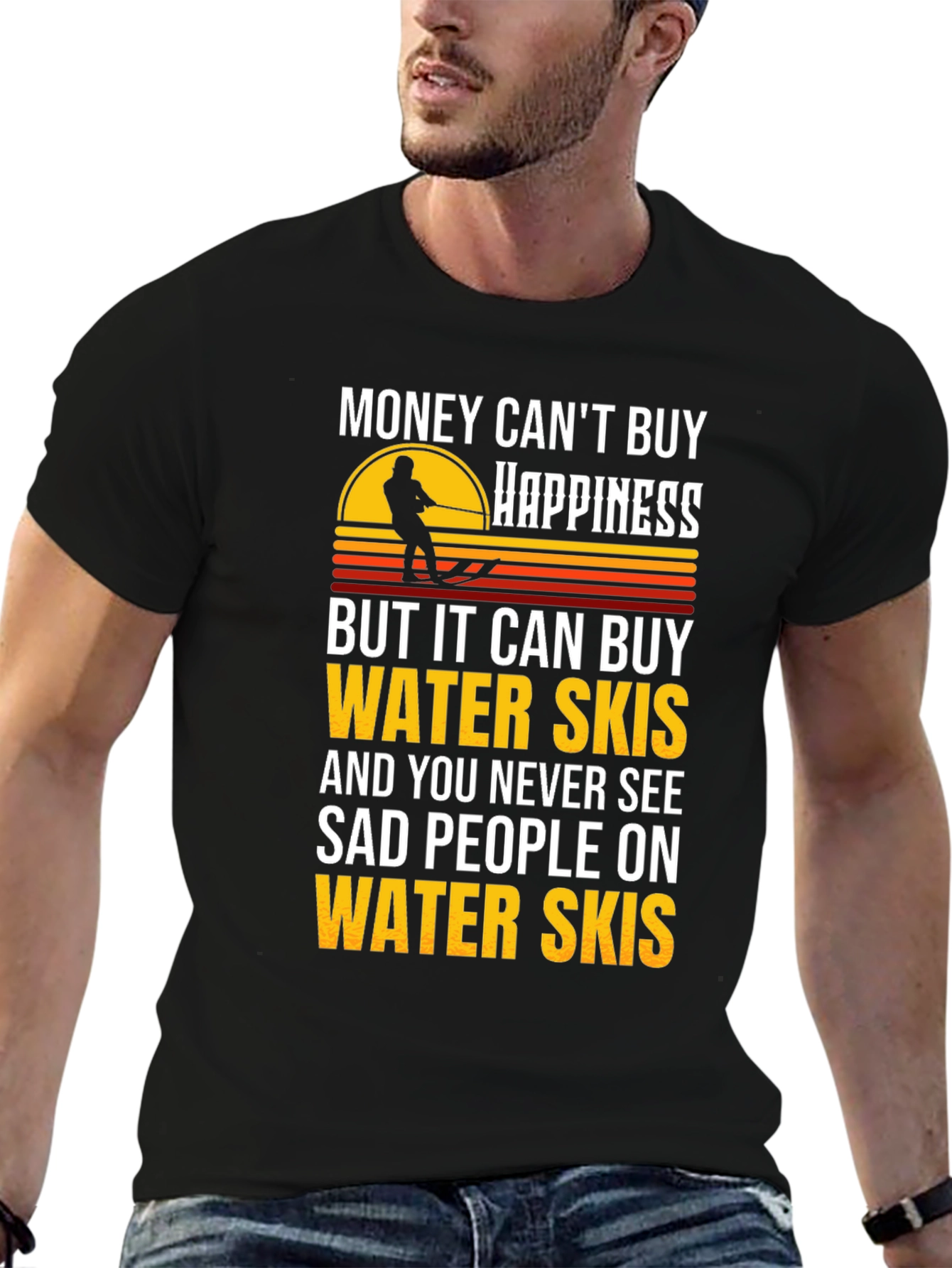 Water Skis Happiness Graphic T-Shirt