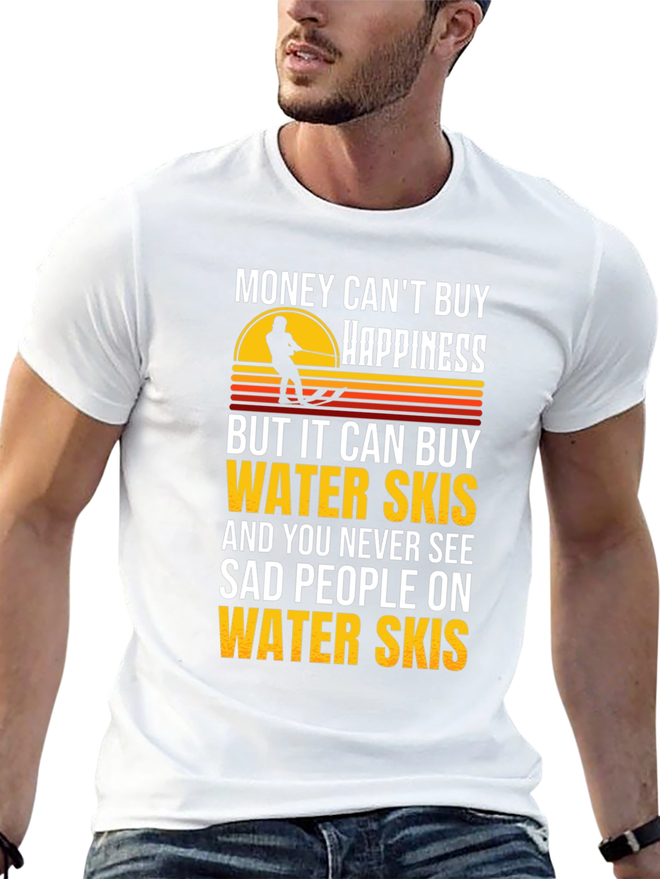 Water Skis Happiness Graphic T-Shirt
