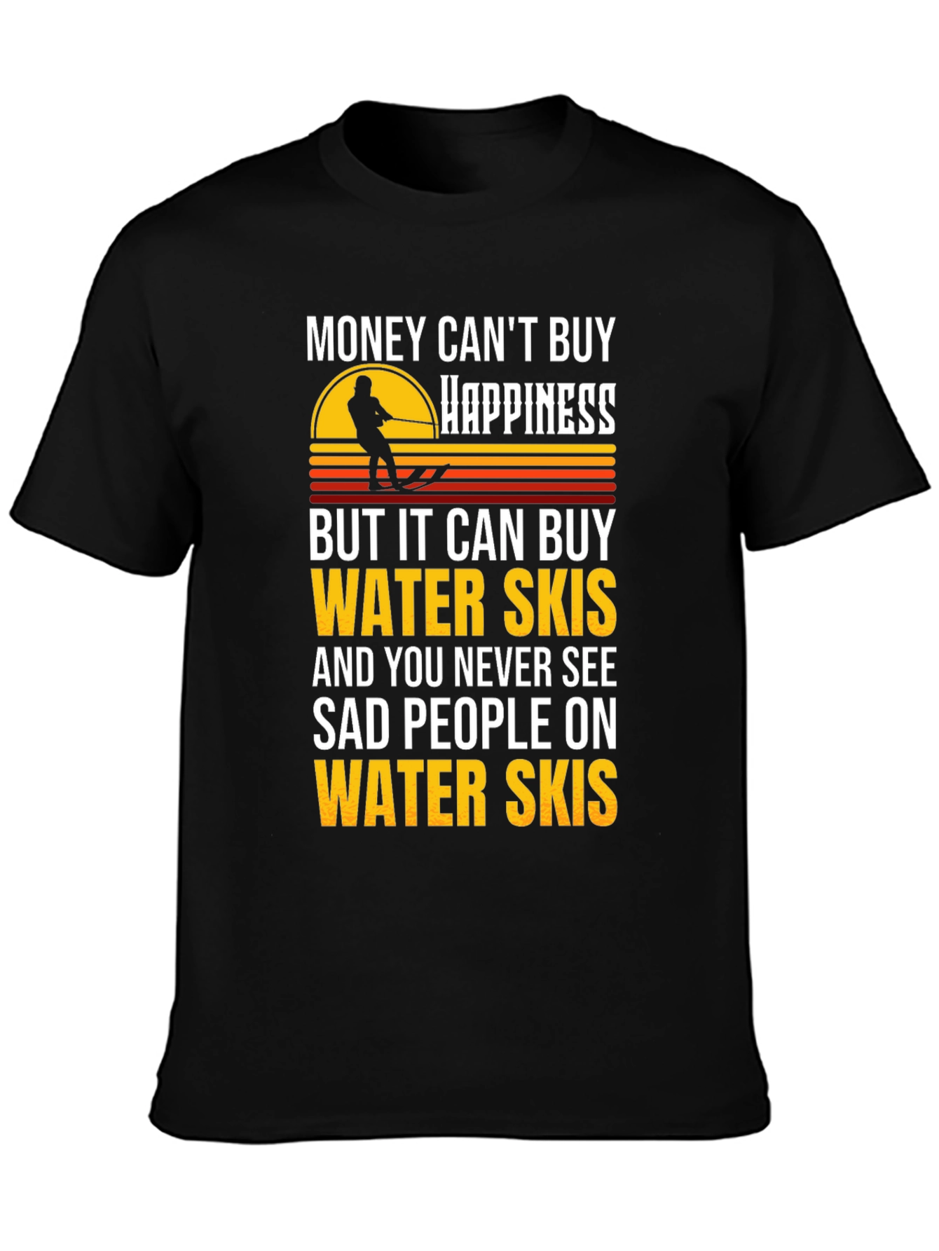 Water Skis Happiness Graphic T-Shirt