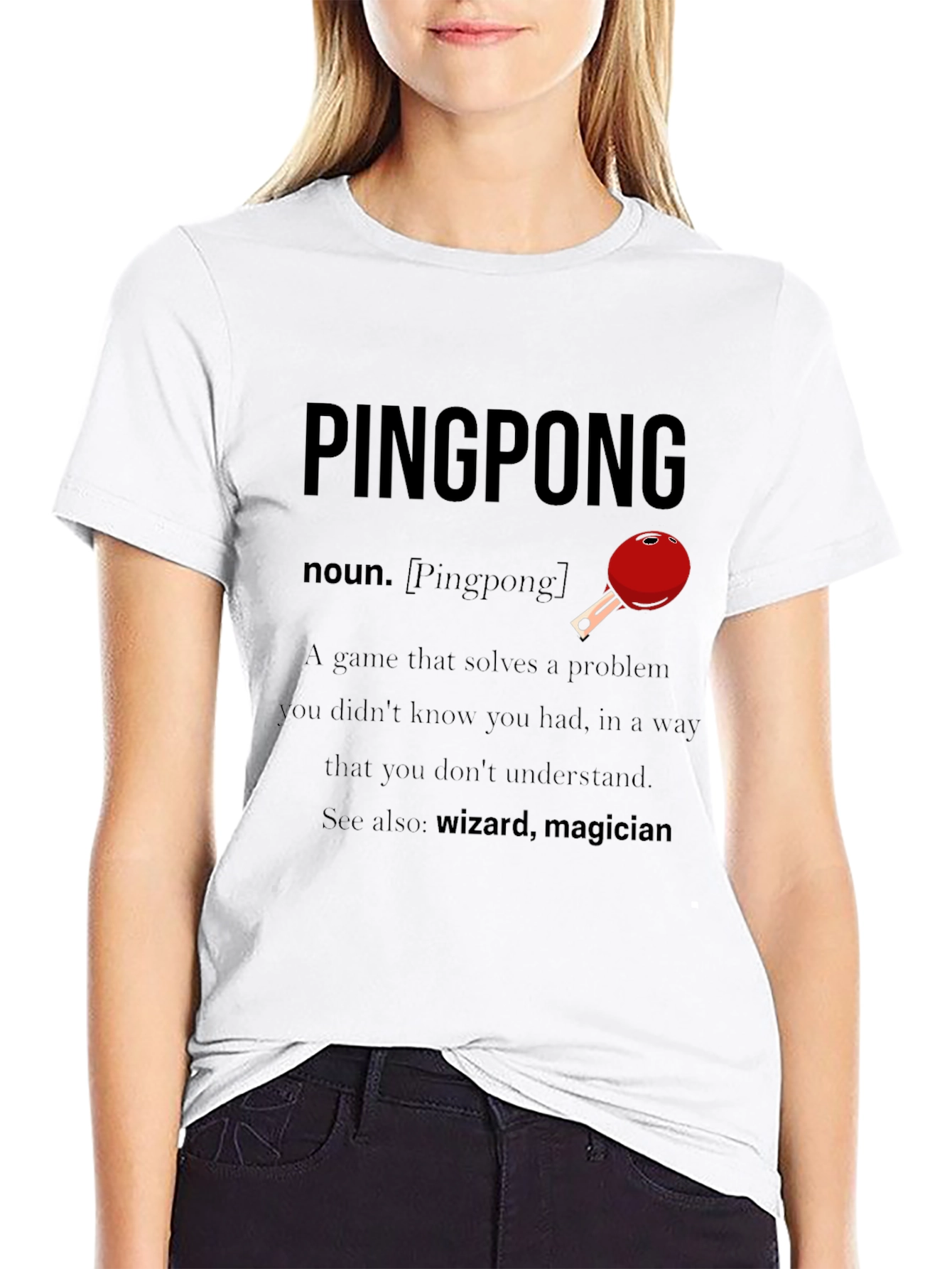 Pingpong Definition Black T-Shirt