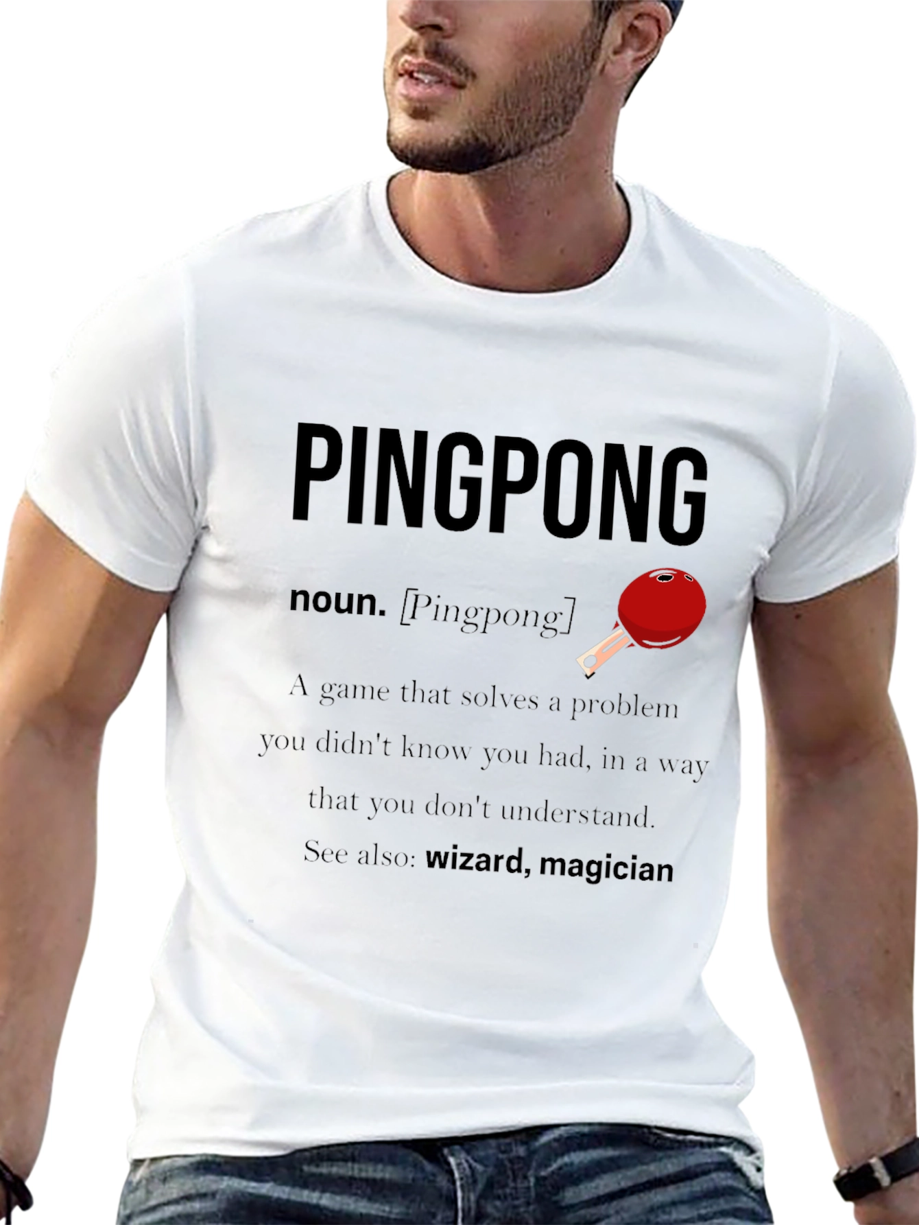 Pingpong Definition Black T-Shirt