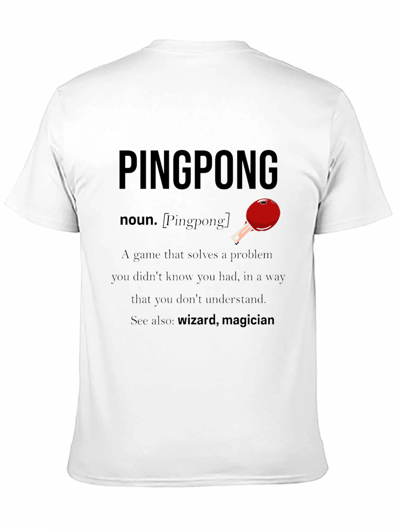 Pingpong Definition Black T-Shirt