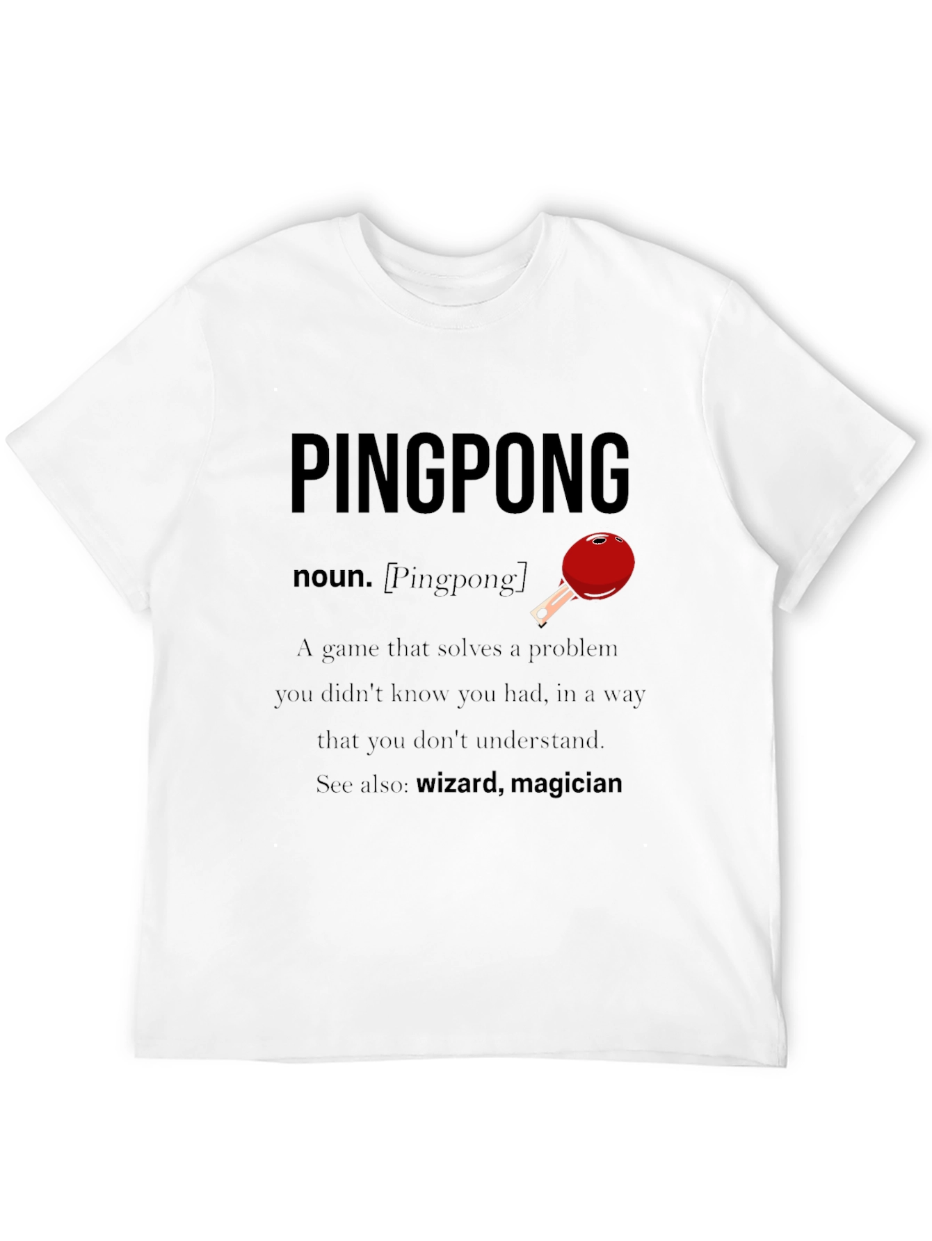 Pingpong Definition Black T-Shirt