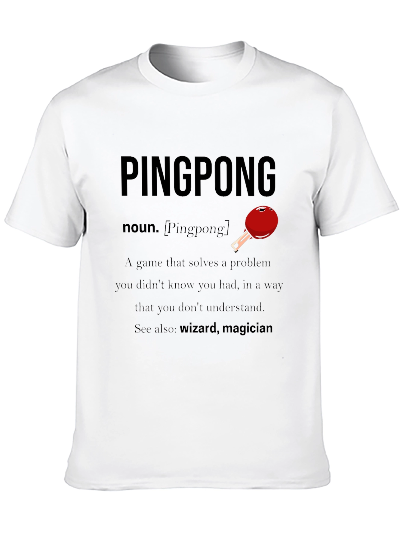 Pingpong Definition Black T-Shirt