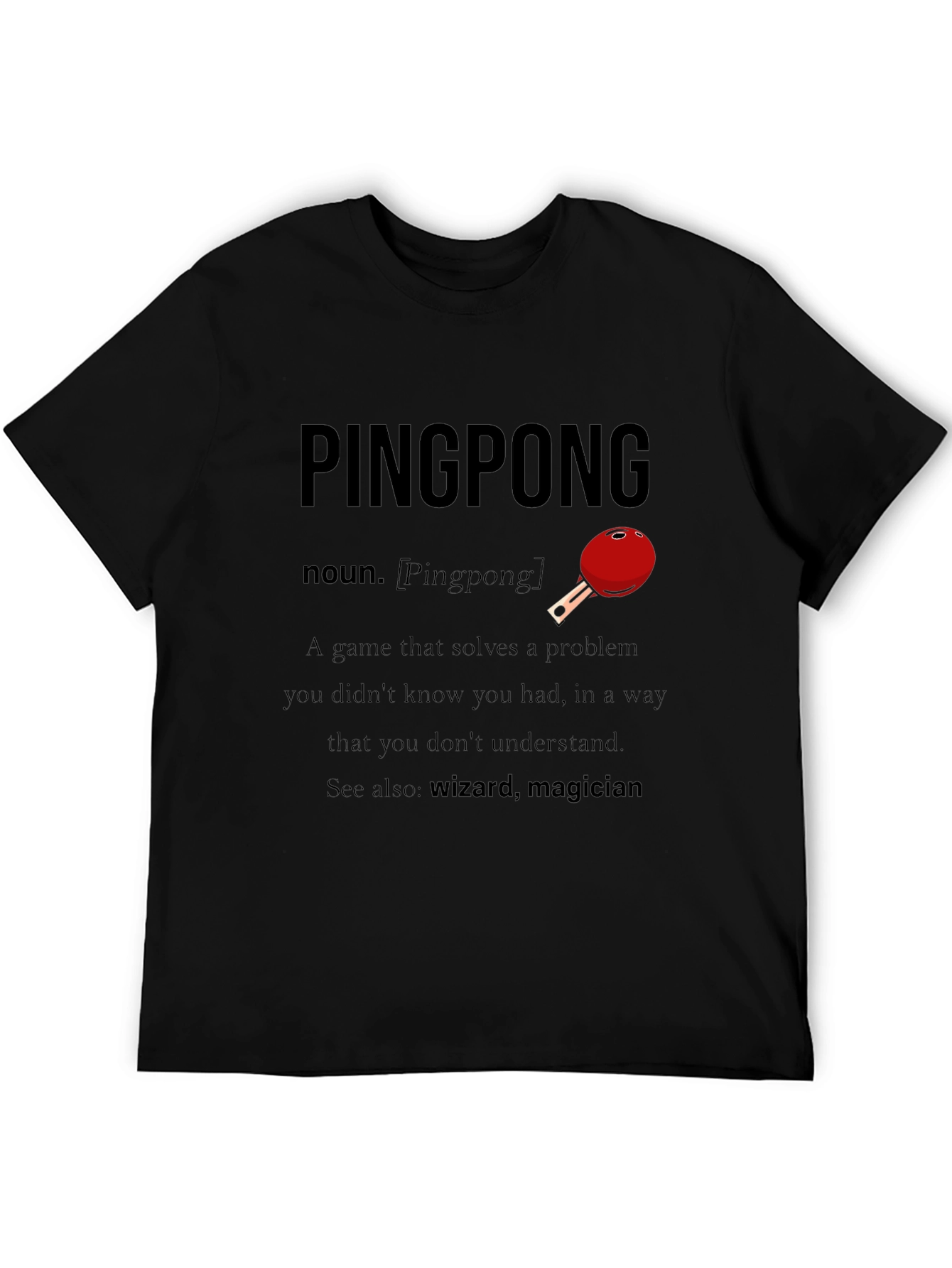 Pingpong Definition Black T-Shirt