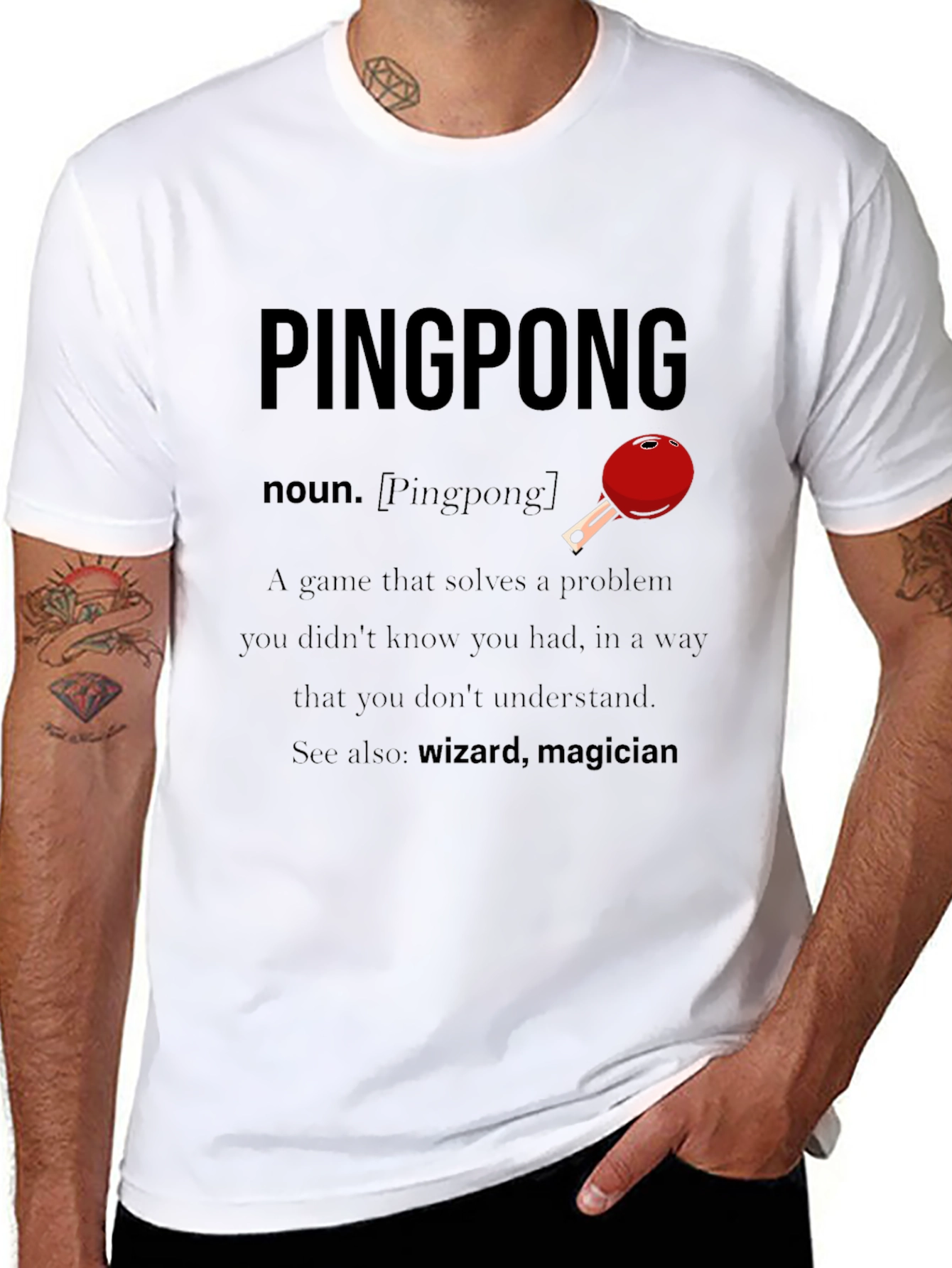 Pingpong Definition Black T-Shirt
