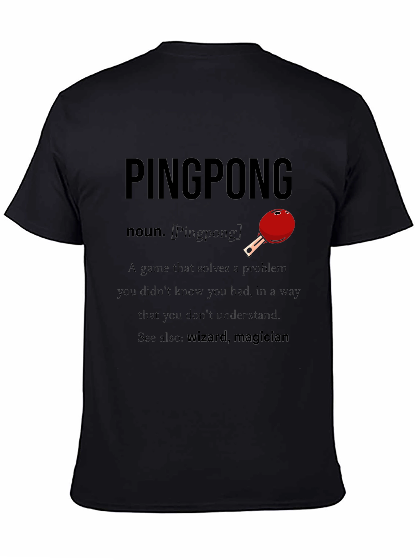 Pingpong Definition Black T-Shirt