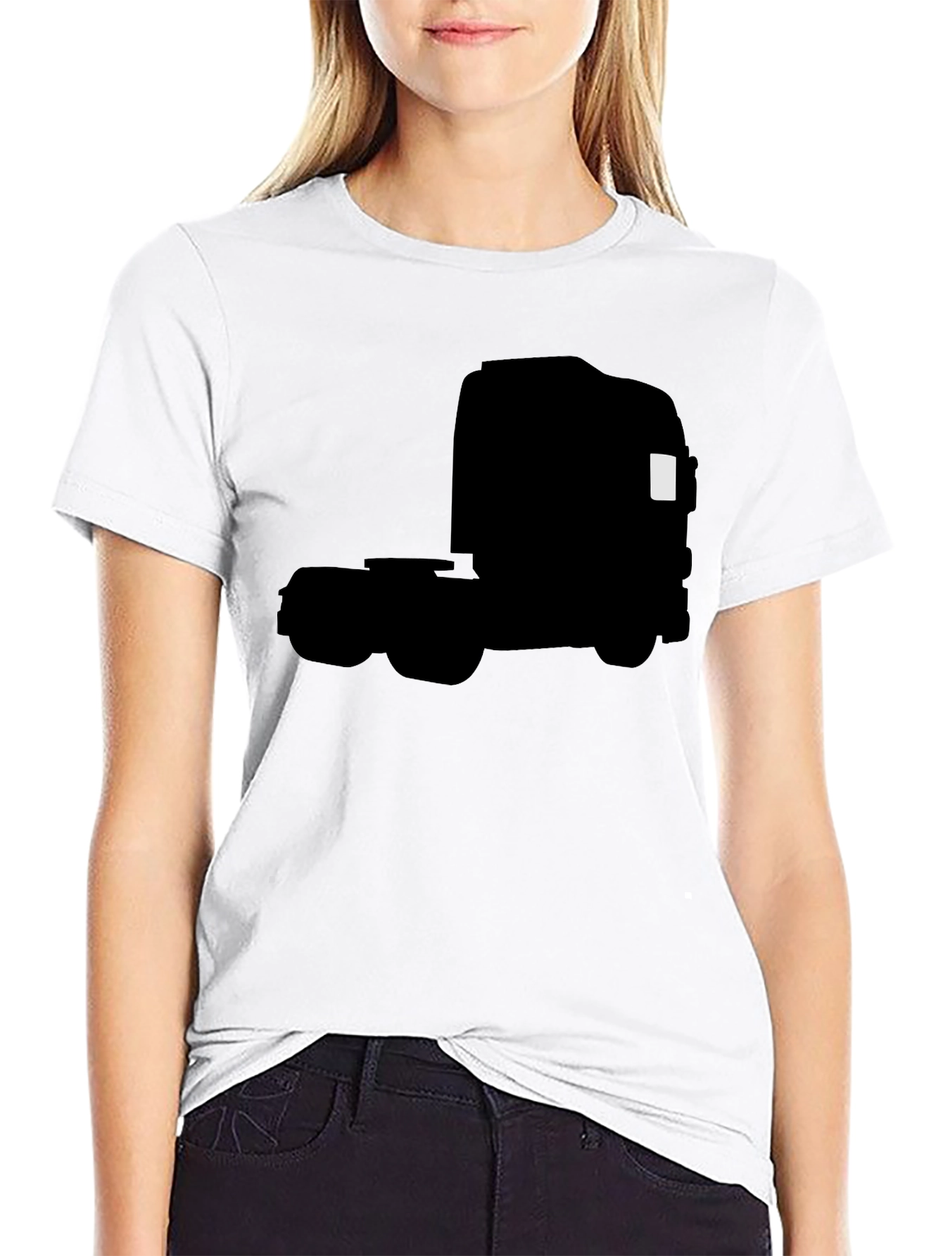Truck Silhouette Graphic Tee - Black