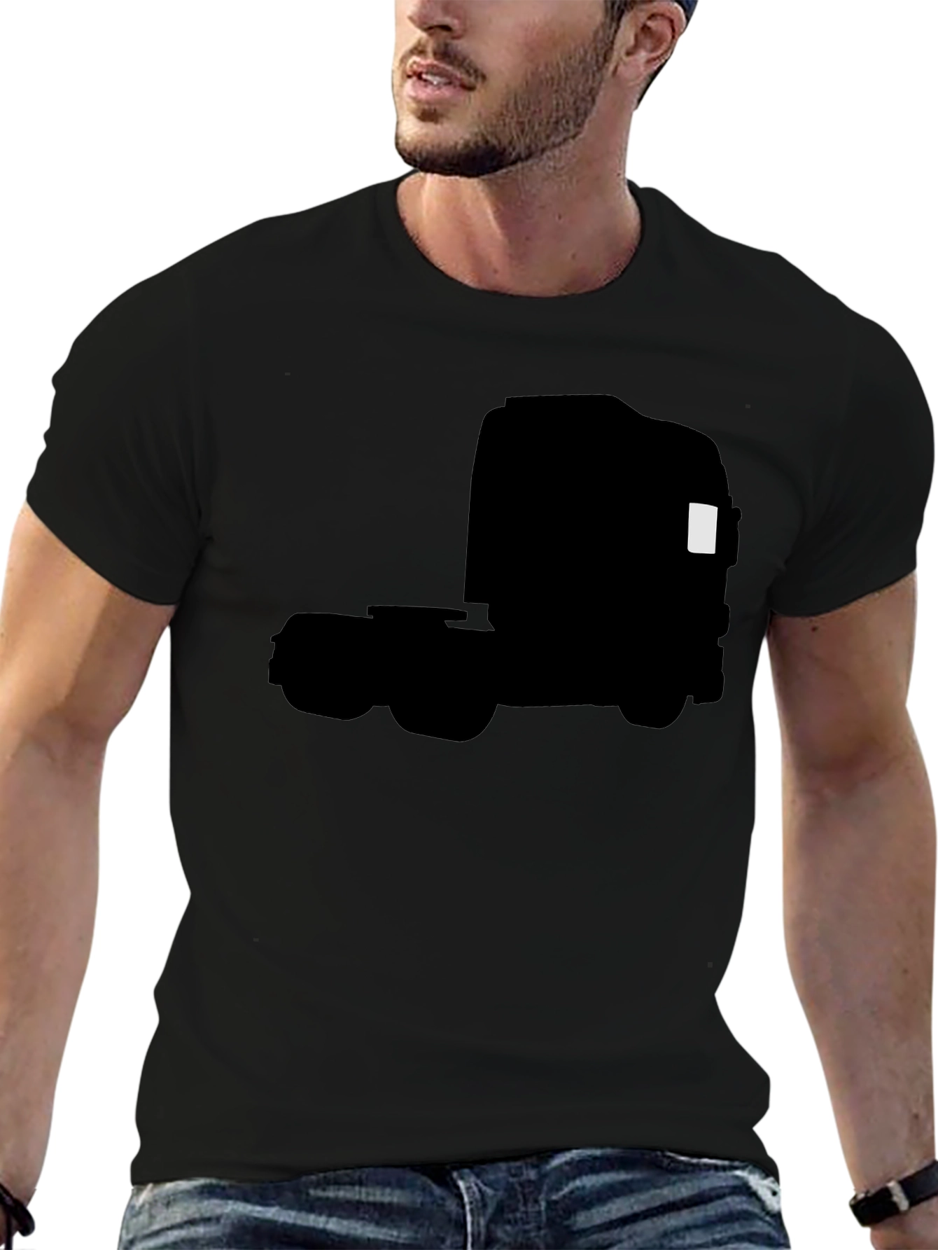 Truck Silhouette Graphic Tee - Black