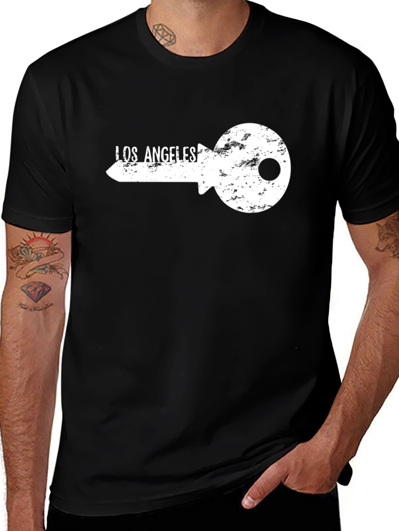 Los Angeles Key Graphic T-Shirt - Black
