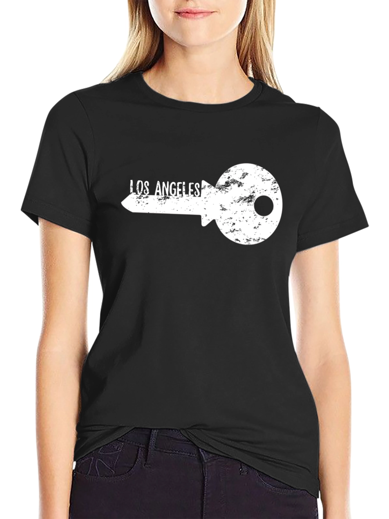 Los Angeles Key Graphic T-Shirt - Black
