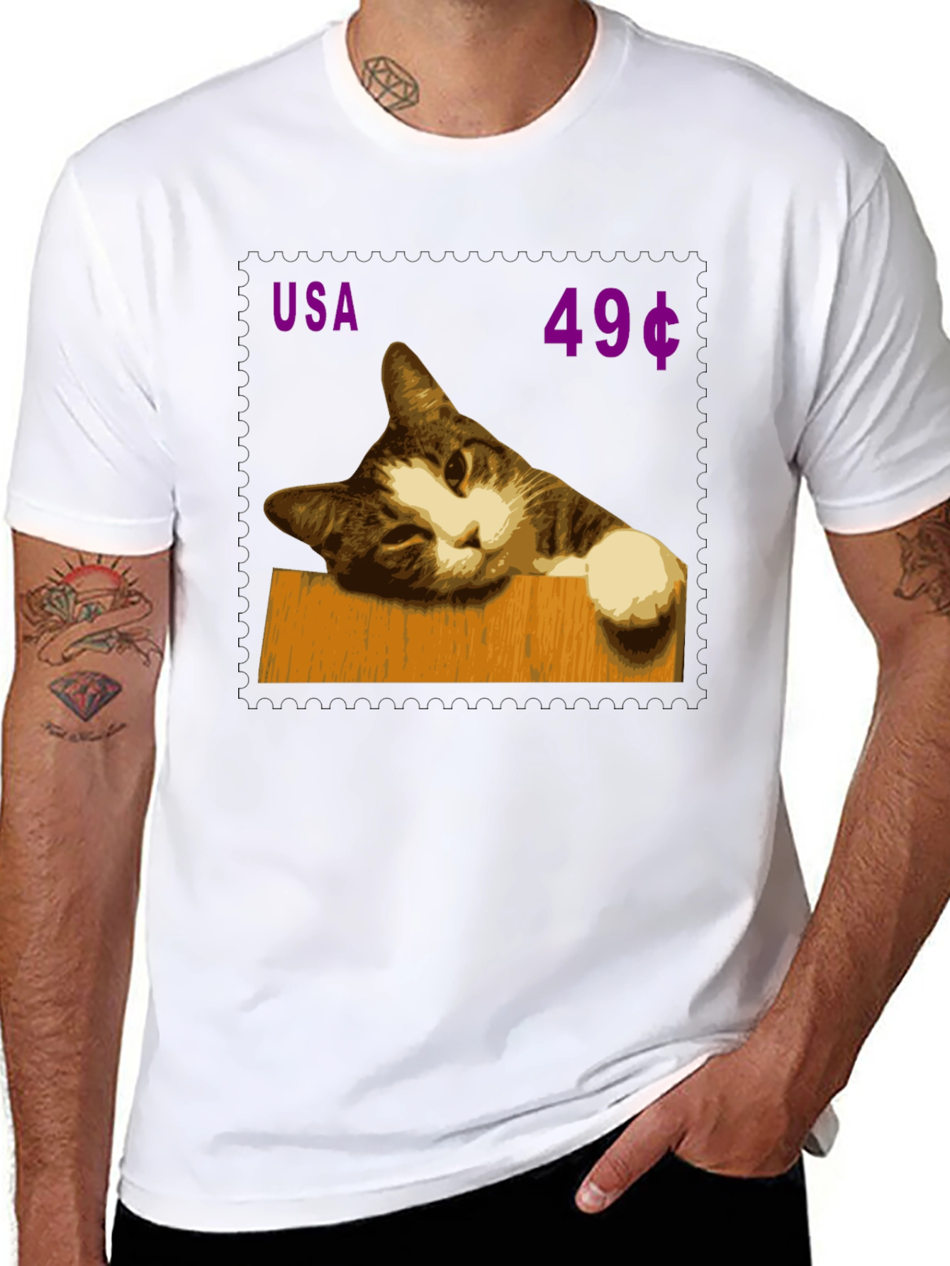 Cool Cat USA 49¢ Stamp T-Shirt