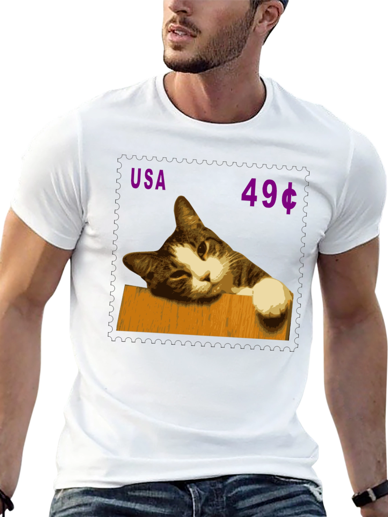 Cool Cat USA 49¢ Stamp T-Shirt