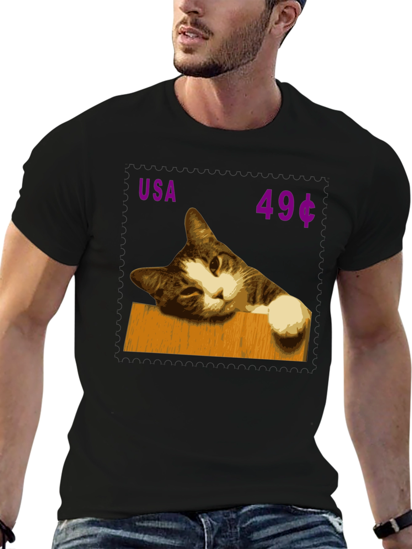 Cool Cat USA 49¢ Stamp T-Shirt