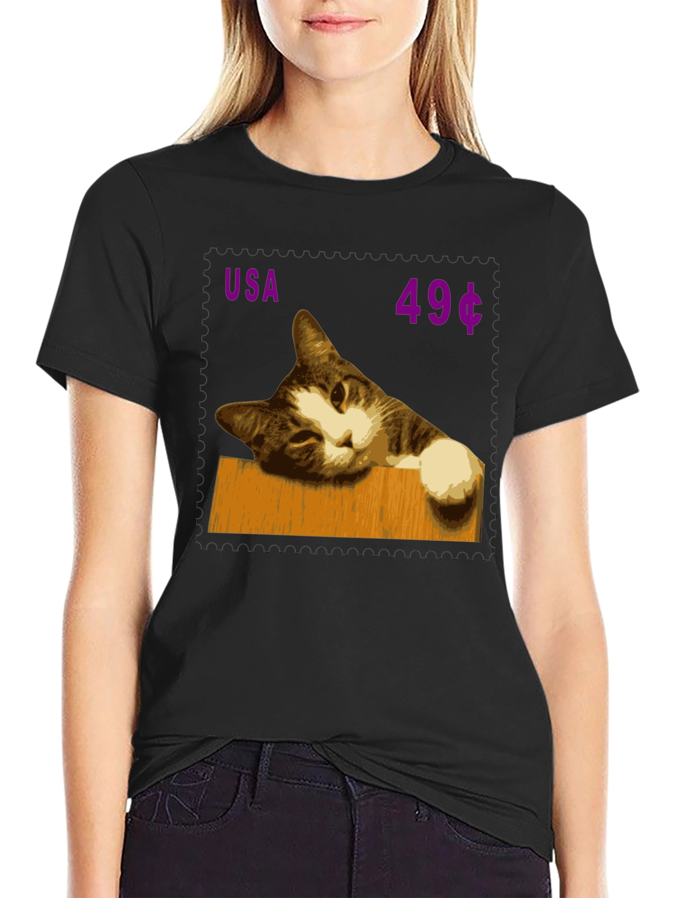 Cool Cat USA 49¢ Stamp T-Shirt