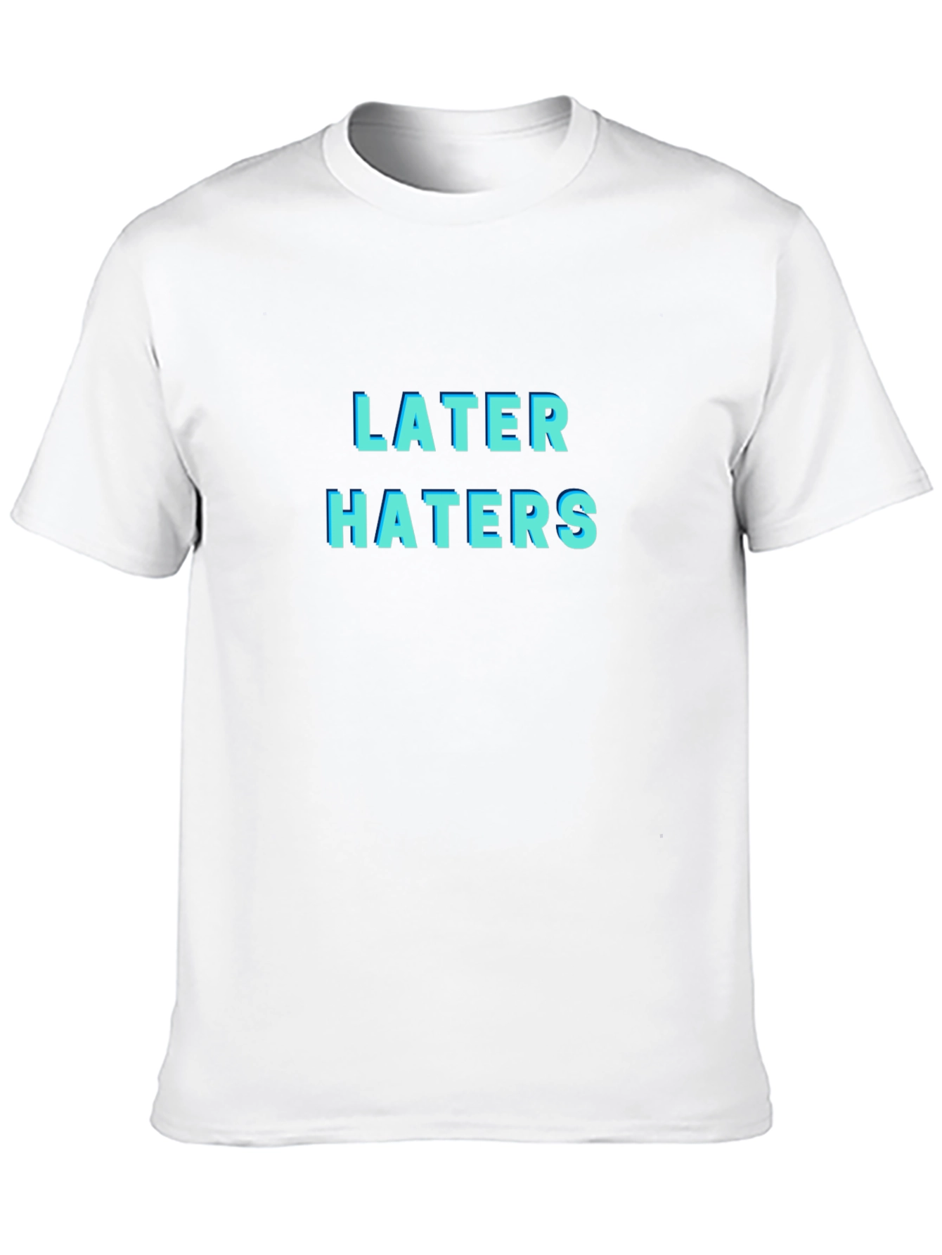 Later Haters Graphic T-Shirt - Trendy Black Tee