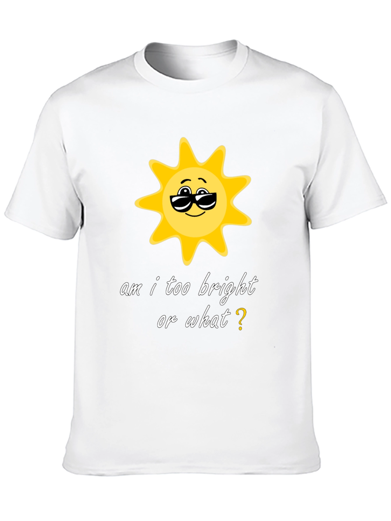 Funny Sun Graphic Black T-Shirt
