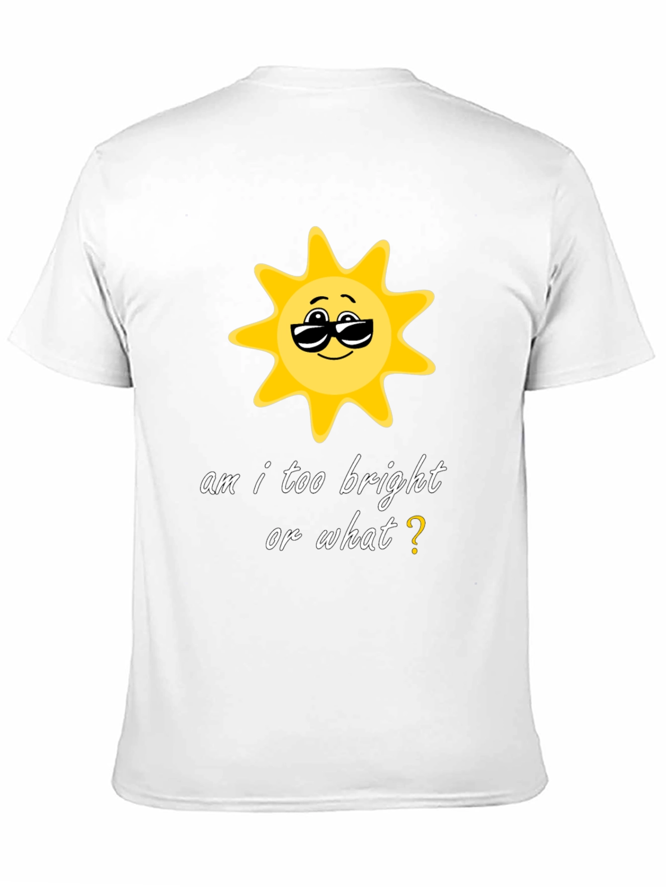Funny Sun Graphic Black T-Shirt