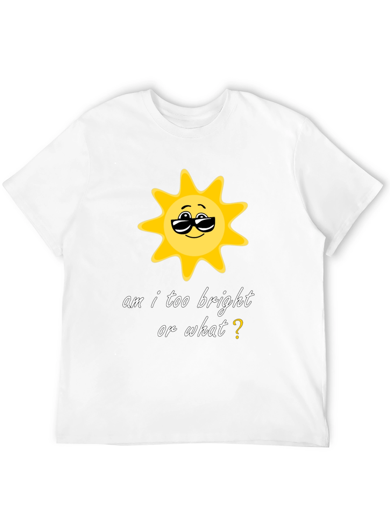 Funny Sun Graphic Black T-Shirt