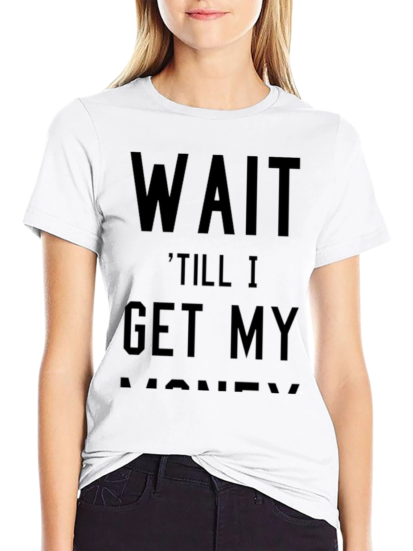 Wait Till I Get My Money Black Graphic Tee