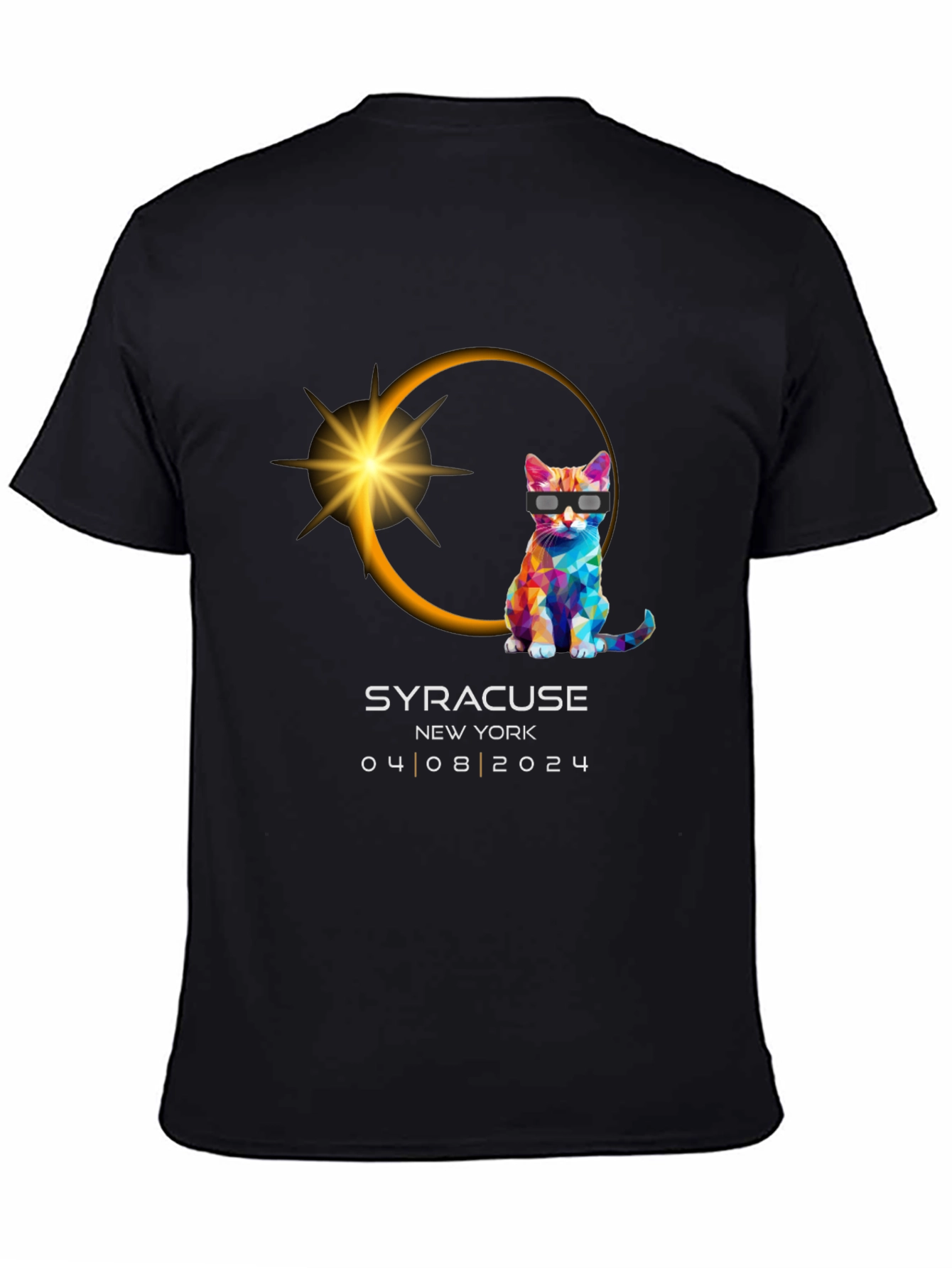 Syracuse Eclipse Cat T-Shirt - April 8 2024