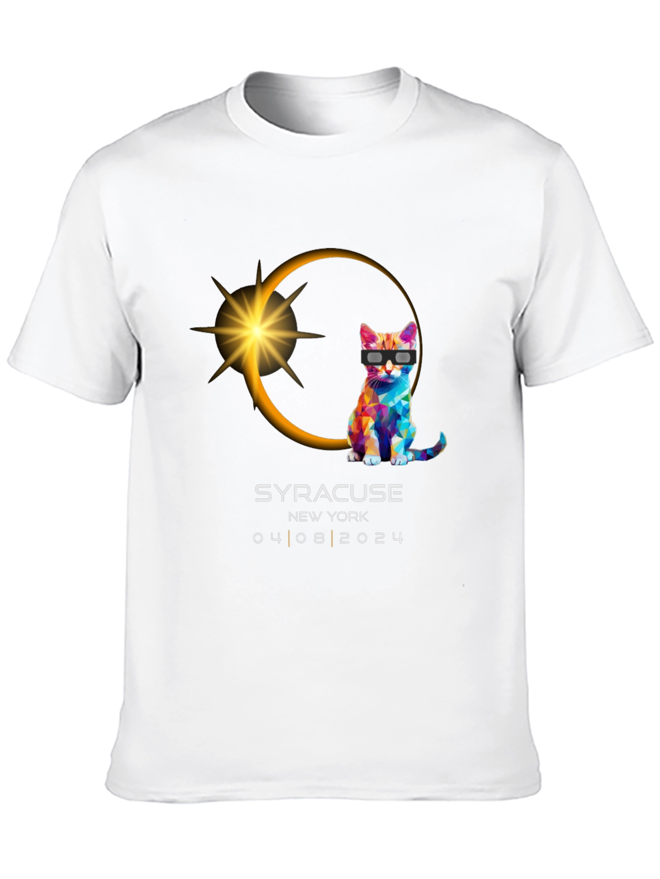 Syracuse Eclipse Cat T-Shirt - April 8 2024