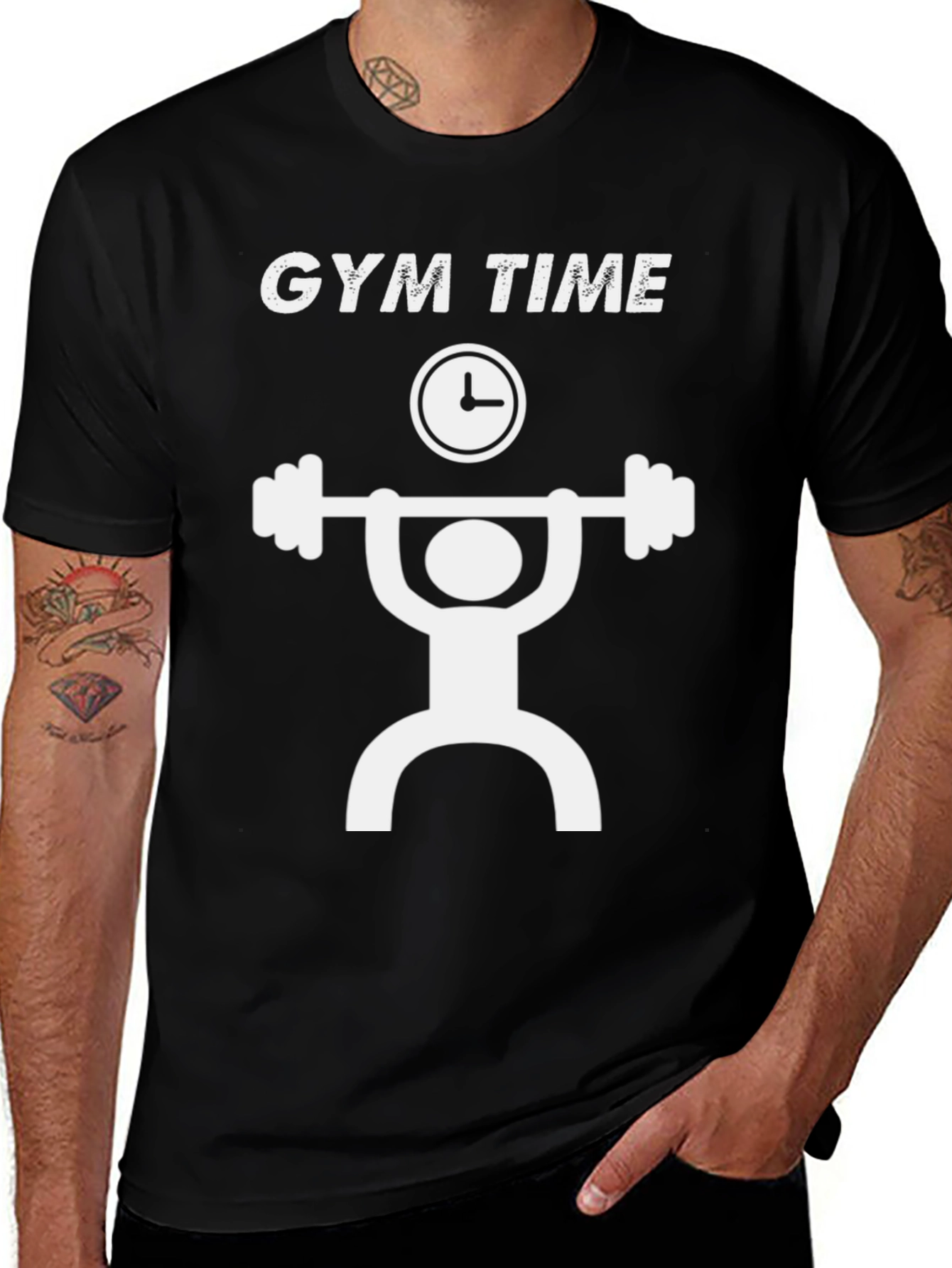 Gym Time Graphic Tee - Workout Motivation T-Shirt