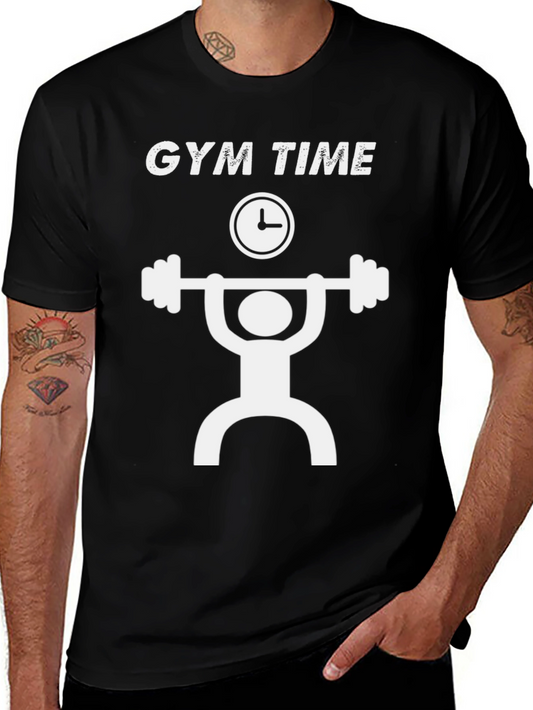 Gym Time Graphic Tee - Workout Motivation T-Shirt